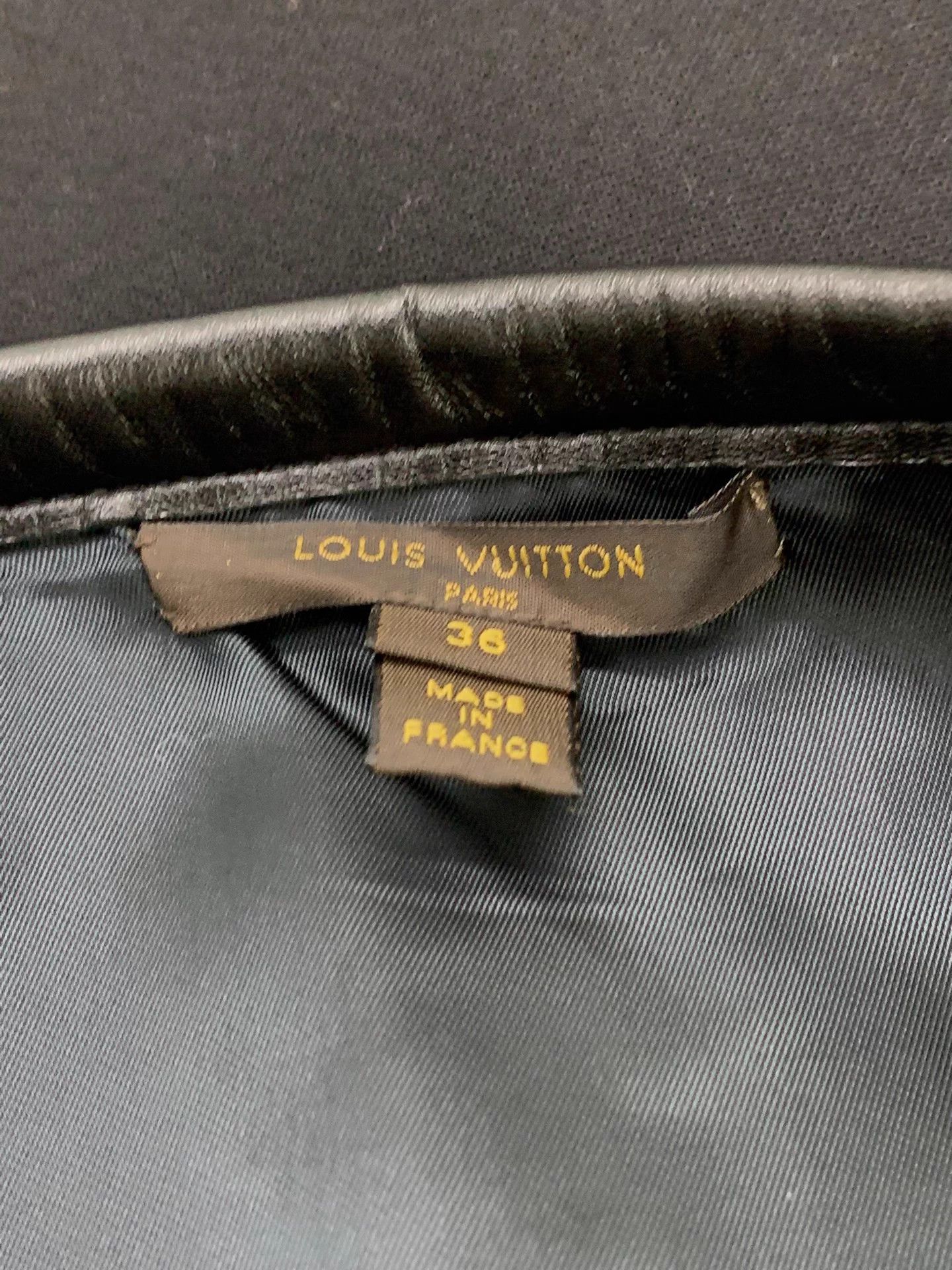 Louis Vuitton LV black colorblock leather skirt 36 new Size 26" / US 2 / IT 38 - 4 Thumbnail
