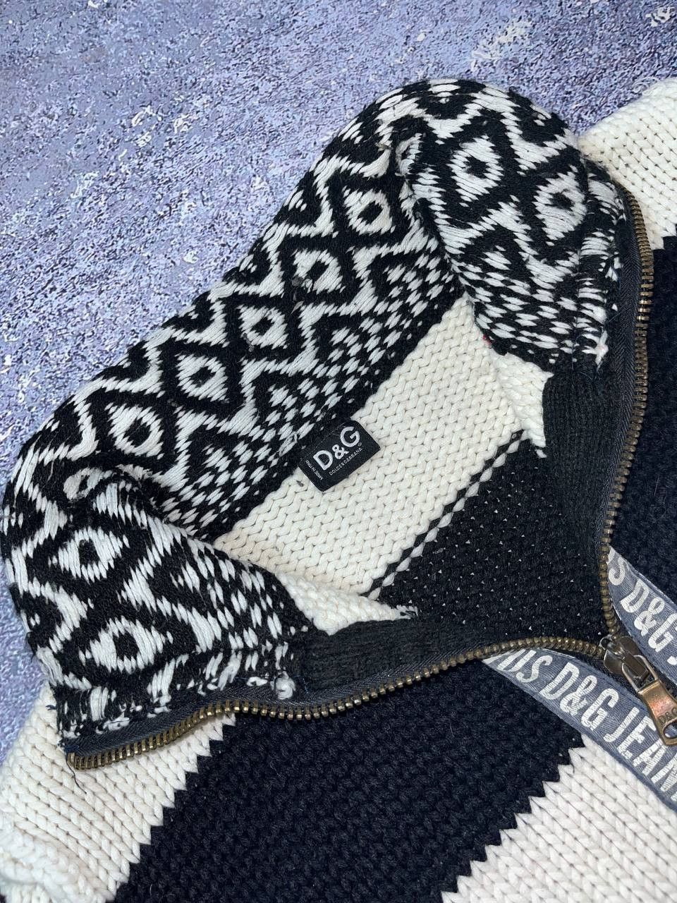 Dolce & Gabbana Rare DOLCE & GABBANA D&G Knit Zip HAND KNIT Size US M / EU 48-50 / 2 - 6 Thumbnail