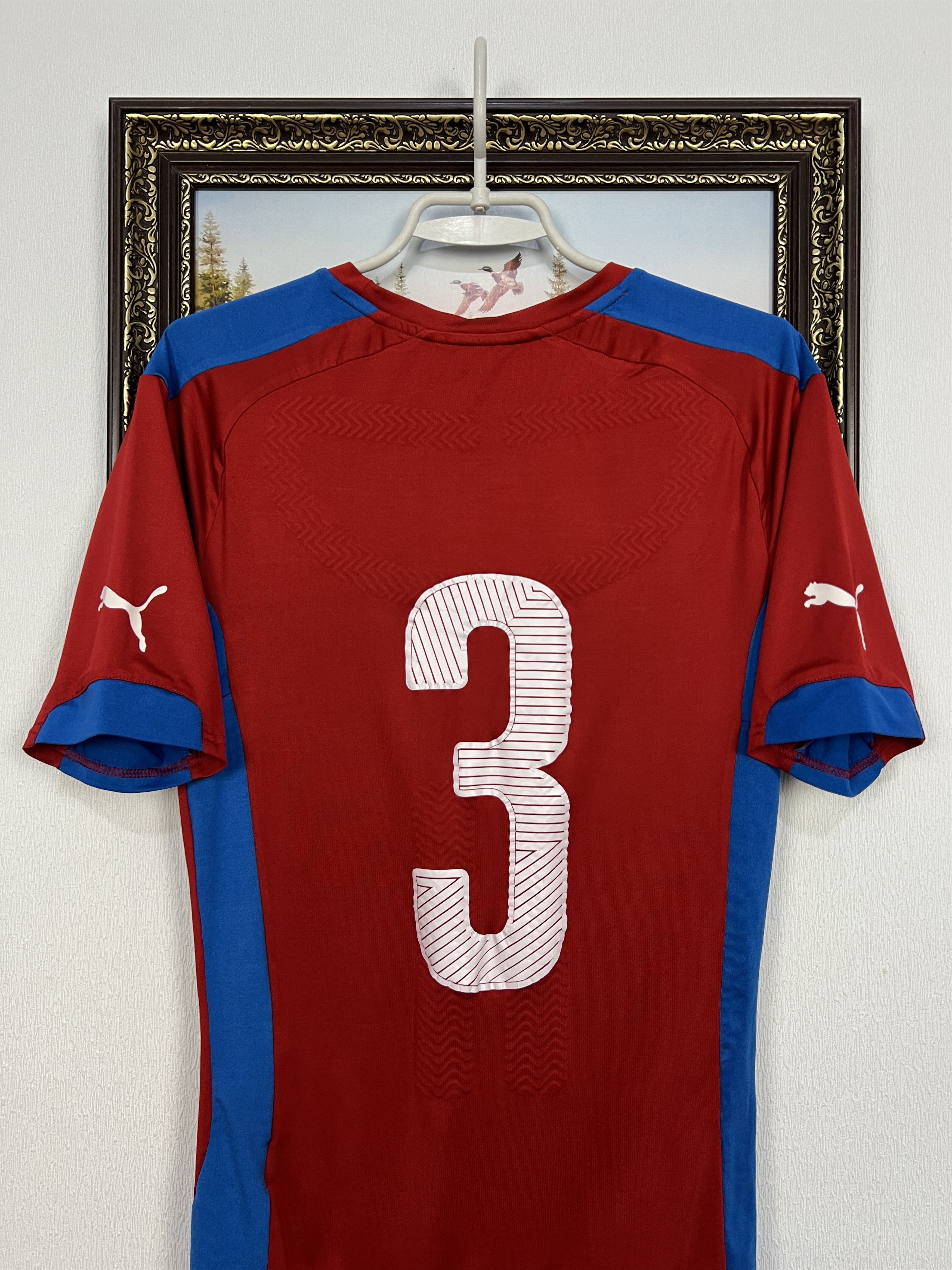 Puma Czech Republic Home football shirt 2014 Soccer #3 Barak Size US M / EU 48-50 / 2 - 12 Thumbnail