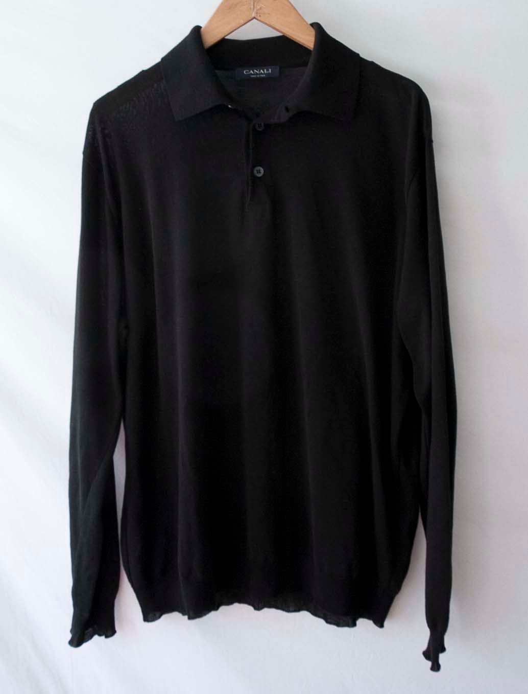 Canali Canali Polo Shirt Long Sleeve Size 54 /XL | Grailed