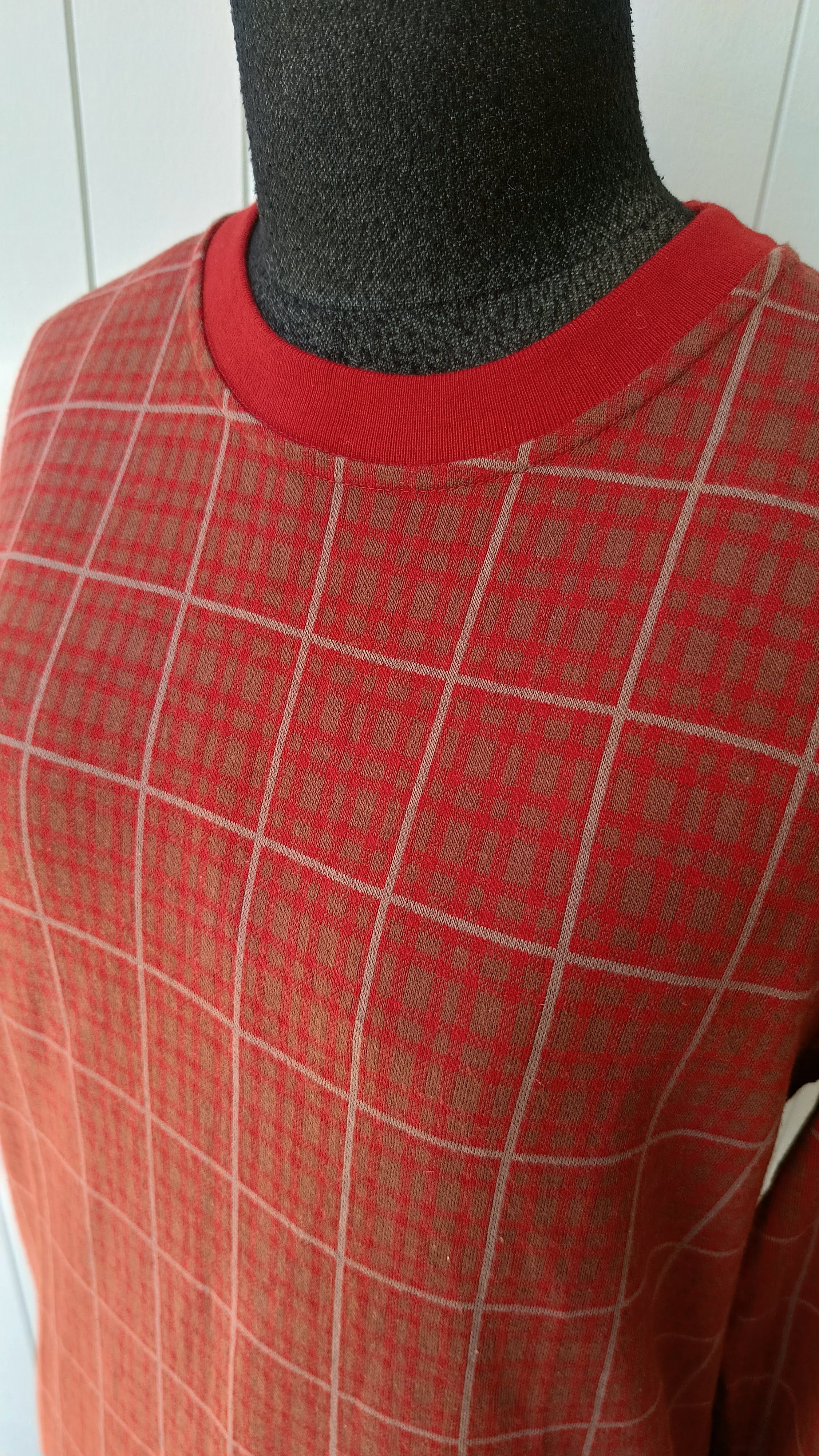 Yohji Yamamoto AAR Yohji Yamamoto design studio red plaid sweater ladies M Size M / US 6-8 / IT 42-44 - 8 Thumbnail