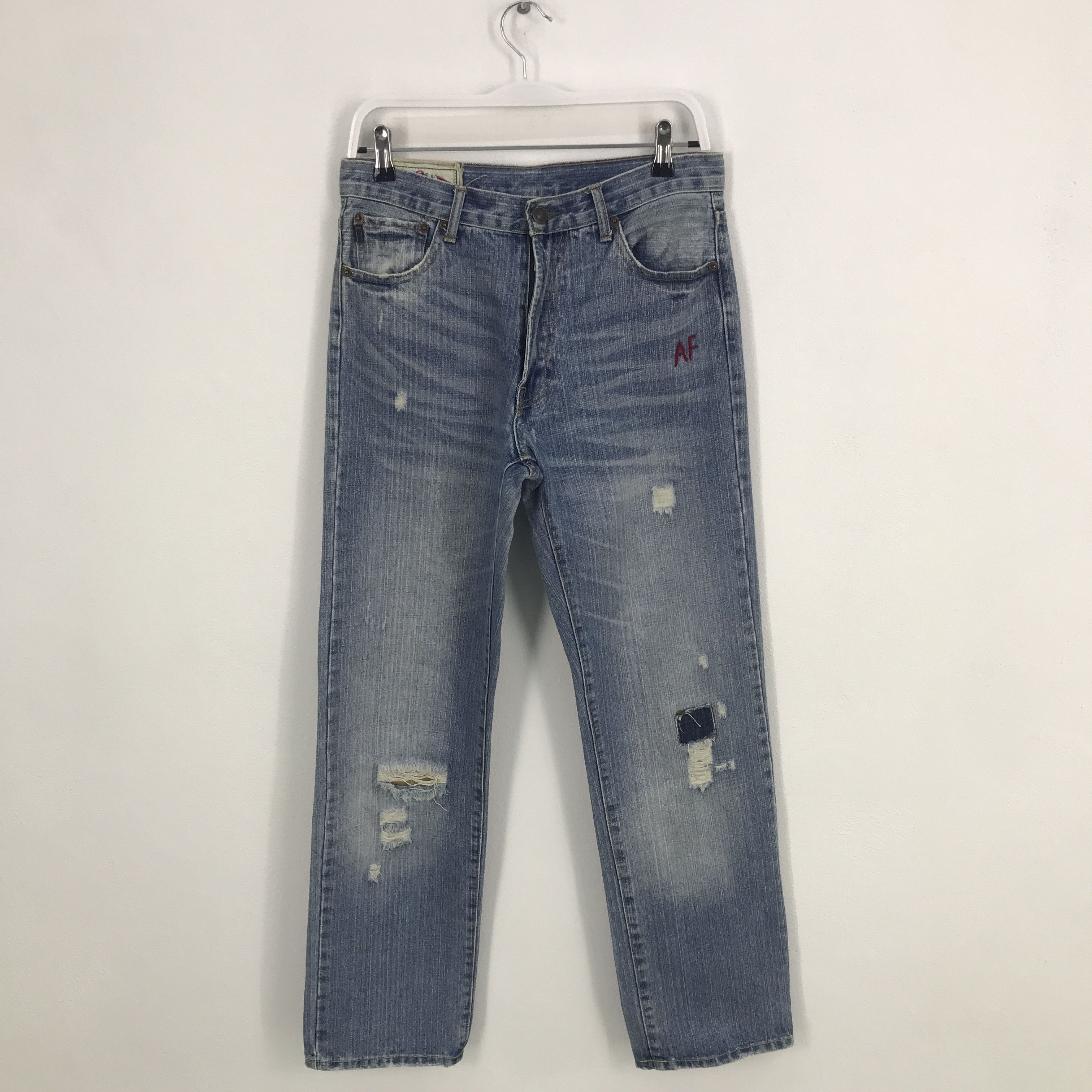 Abercrombie & Fitch Rare abercrombie & fitch distressed style japan denim pants Size US 30 / EU 46 - 1 Thumbnail