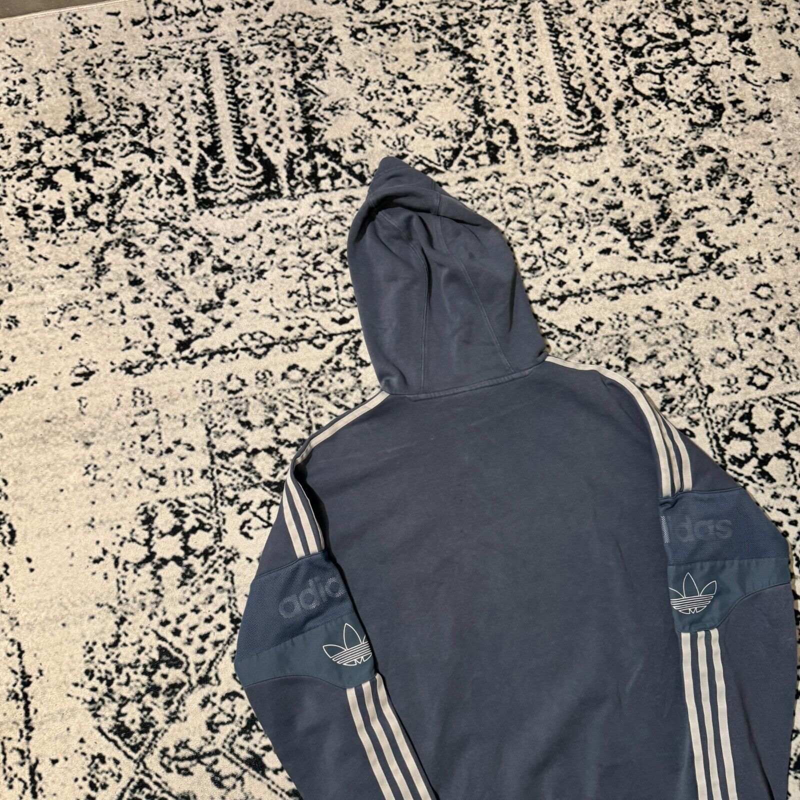 Adidas × Vintage Vintage Adidas Blue Cotton Hoodie Size XS Y2K Center Logo Size US XS / EU 42 / 0 - 18 Thumbnail