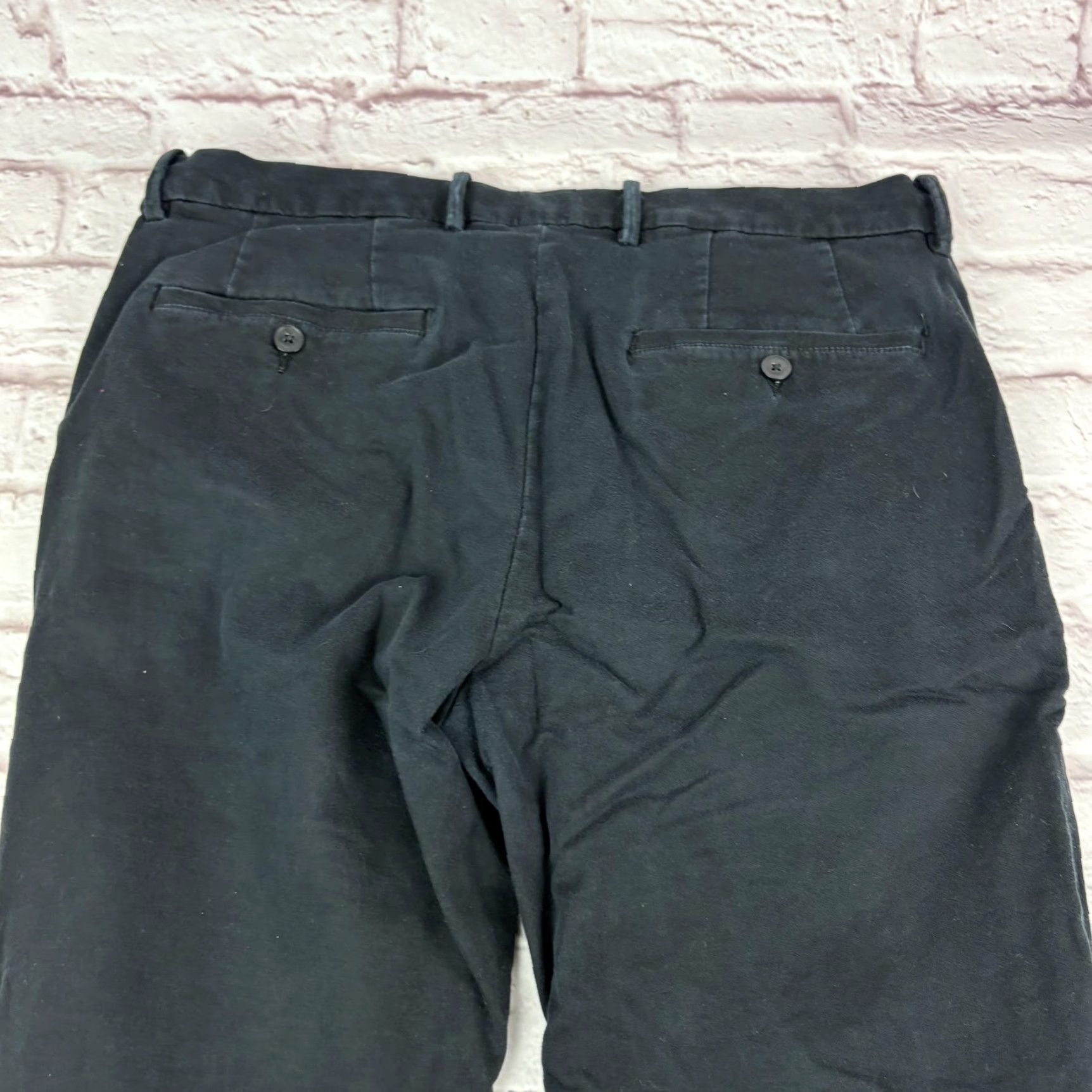 Perry Ellis Perry Ellis Pants Men 36x32 Black Slim Chino Casual Dress Flat Front Zip Fly Pockets Stretch Size US 36 / EU 52 - 7 Thumbnail