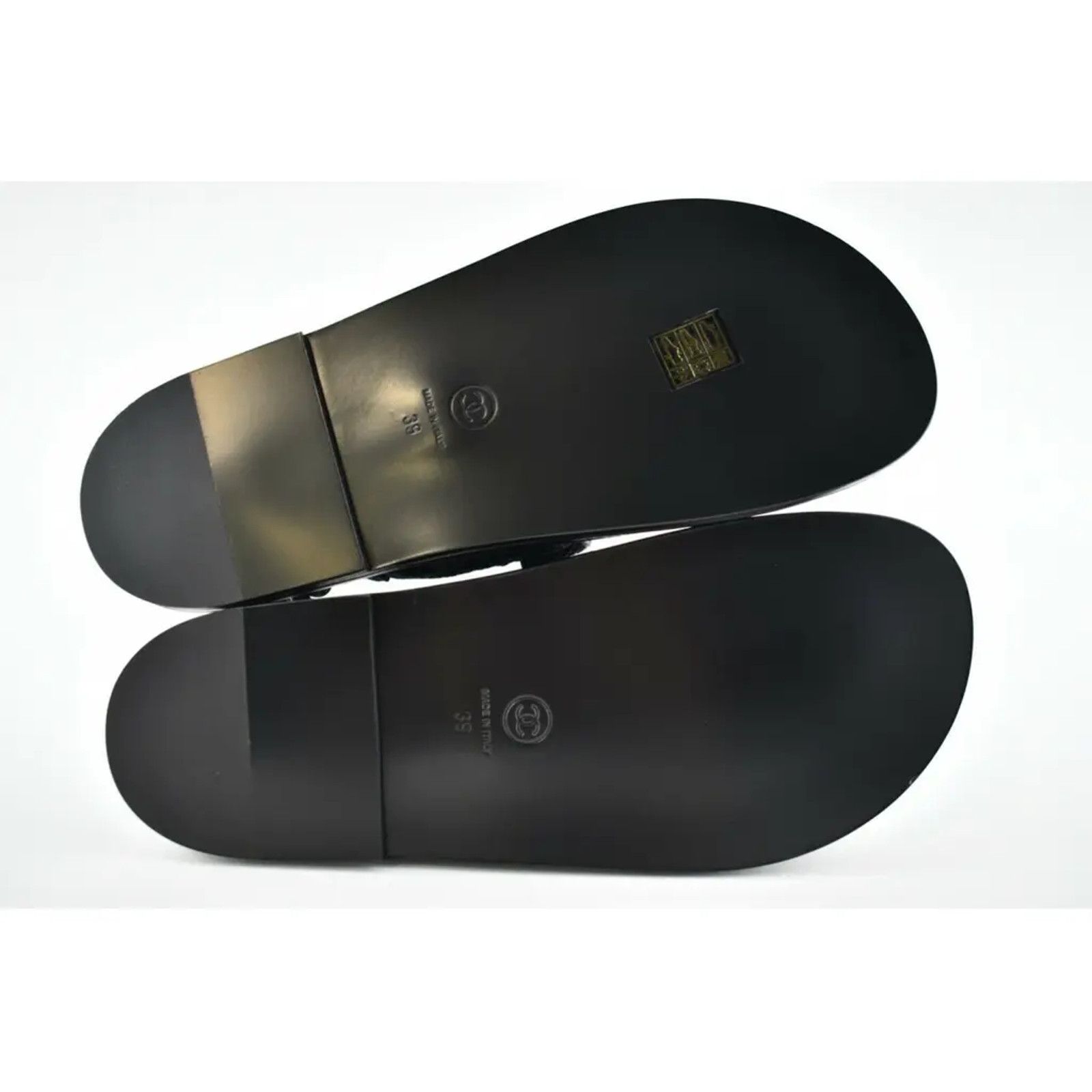 Chanel Chanel 21C Black Fabric Silver Logo Mule Slide Strap Size US 9 / IT 39 - 12 Thumbnail