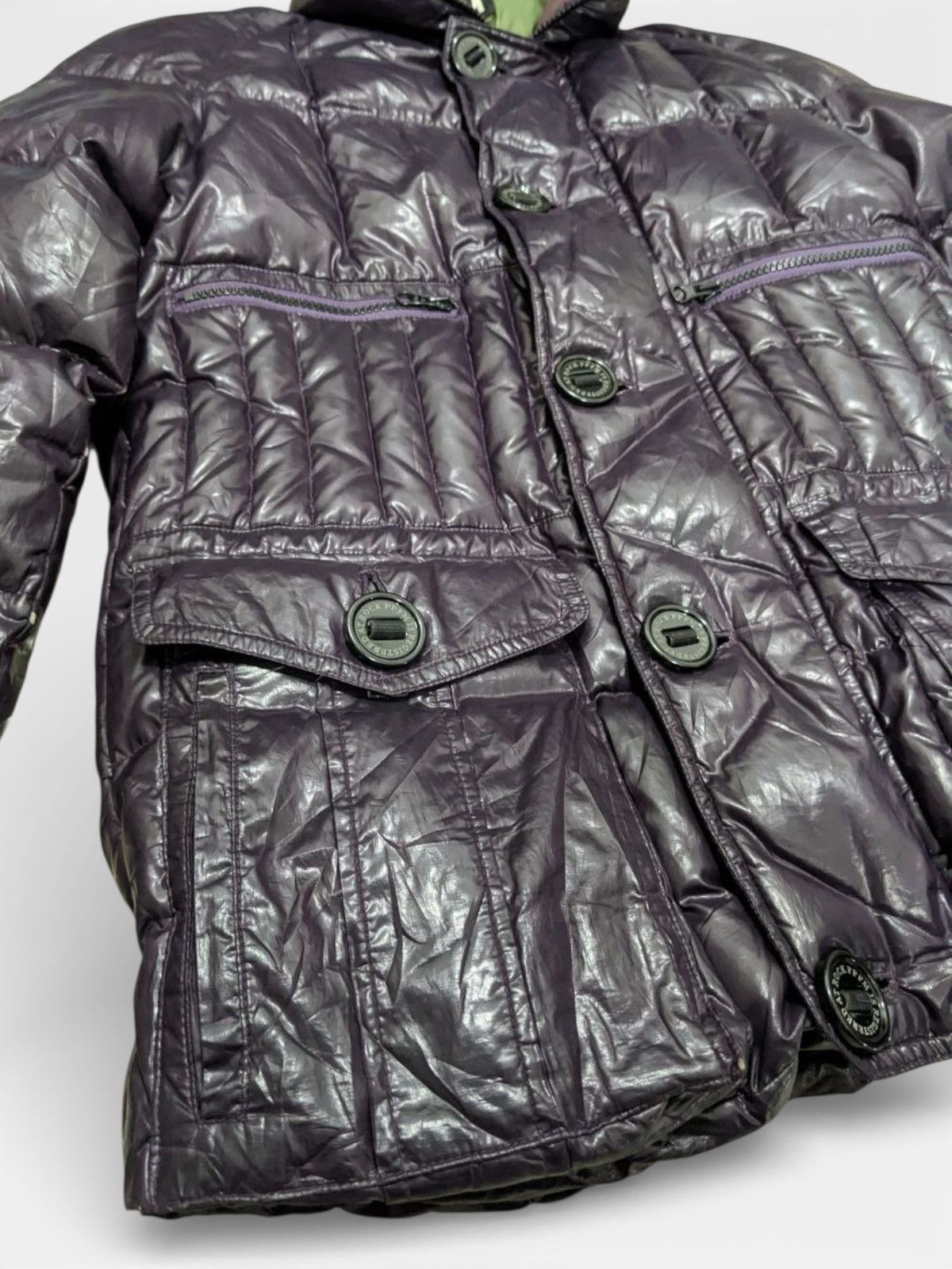 PPFM RARE PURPLE ‘PPFM IS REGISTERED AT ROCK’ PUFFER JACKET Size US S / EU 44-46 / 1 - 6 Thumbnail