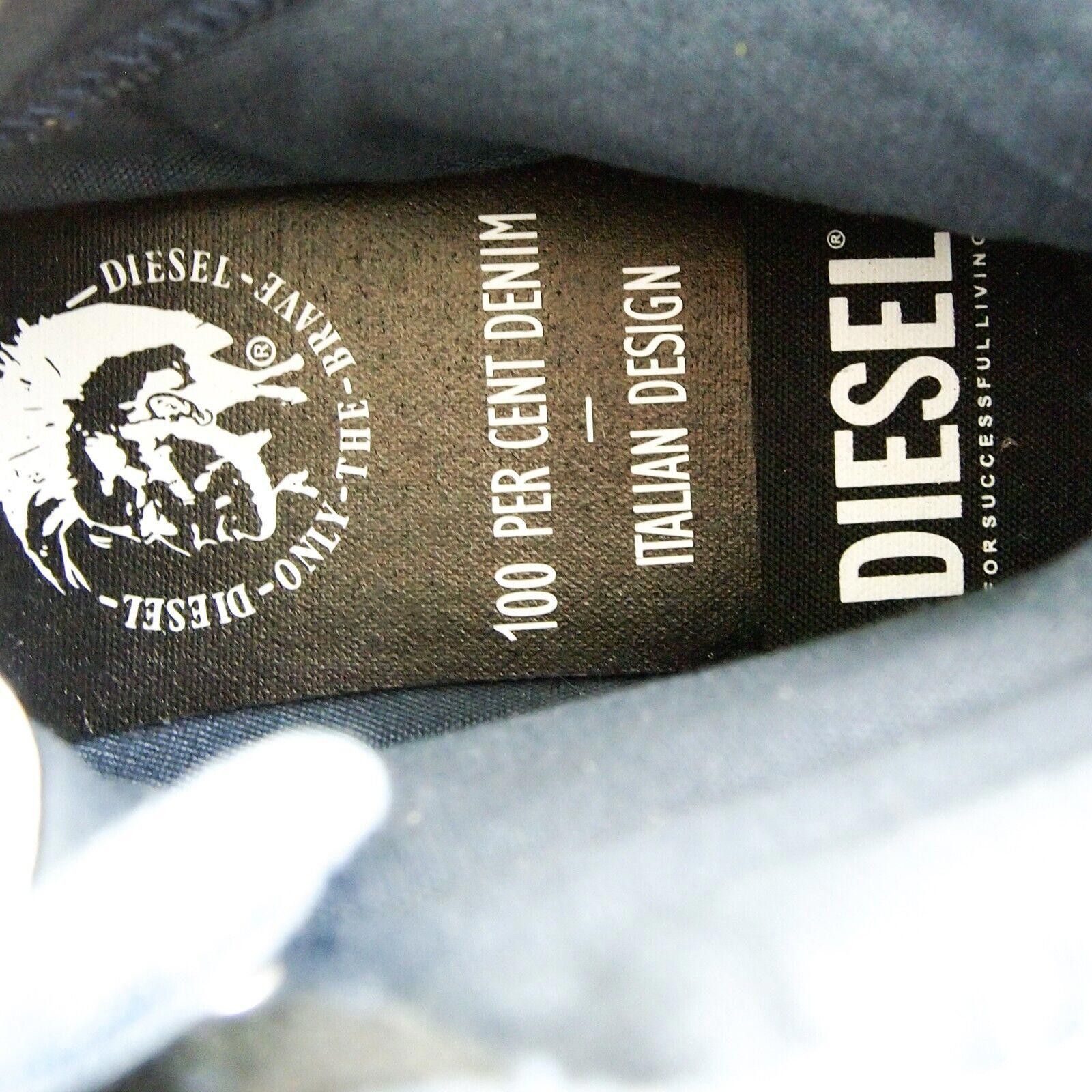 Diesel Diesel Dvelows High Top Sneakers Blue Denim EU 46 US 12.5 Size US 12.5 / EU 45-46 - 4 Thumbnail