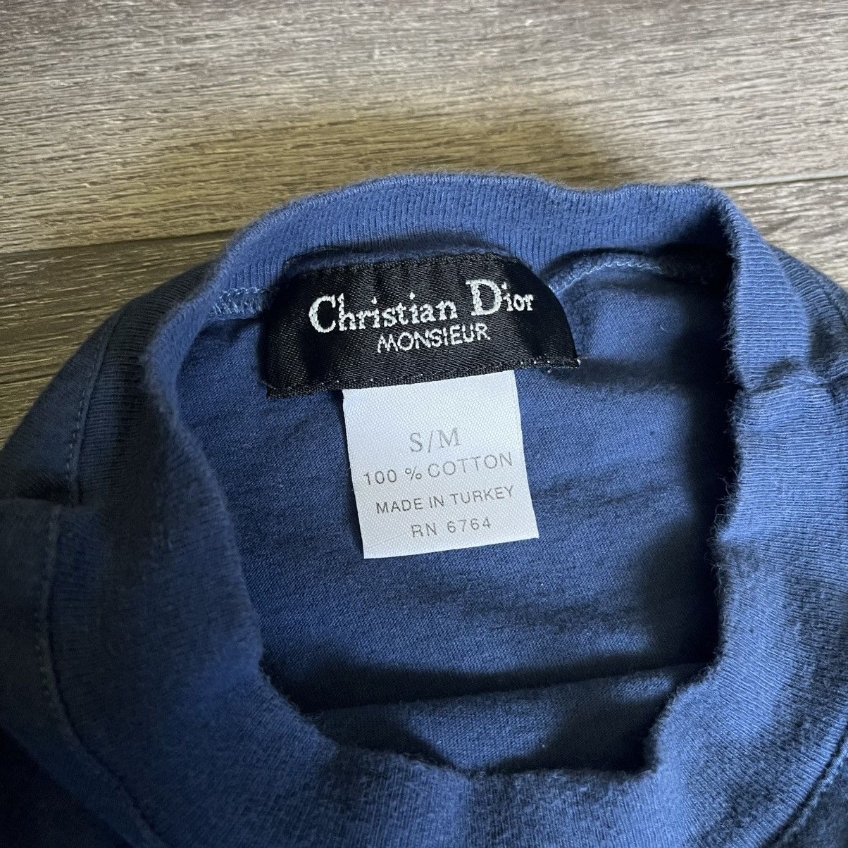 Christian Dior Monsieur Vintage 1990s Christian Dior Monsieur Small Logo Pocket Tee Size US M / EU 48-50 / 2 - 5 Thumbnail