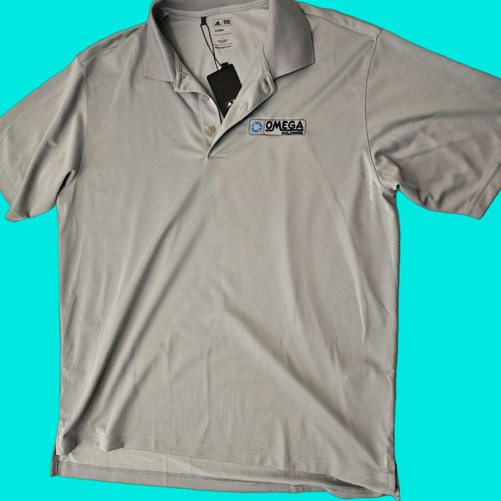 Adidas Adidas Polo Shirt Men L Gray Climalite Golf Short Sleeve NEW Omega Size US L / EU 52-54 / 3 - 1 Thumbnail