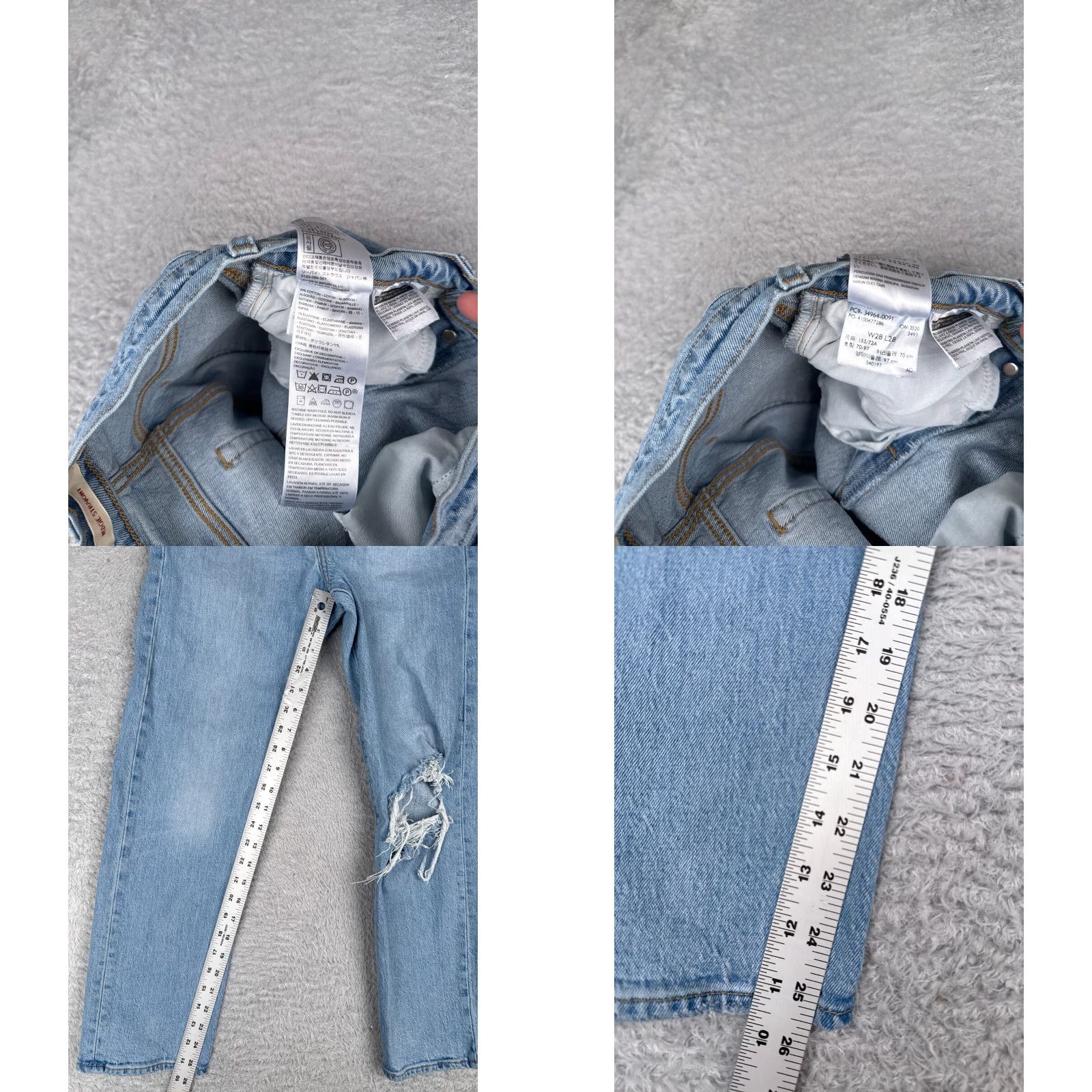Levi's Levi's Jeans Womens 28 Blue Denim Wedgie Straight Distressed 28x26 Vintage No Size 28" / US 6 / IT 42 - 8 Thumbnail
