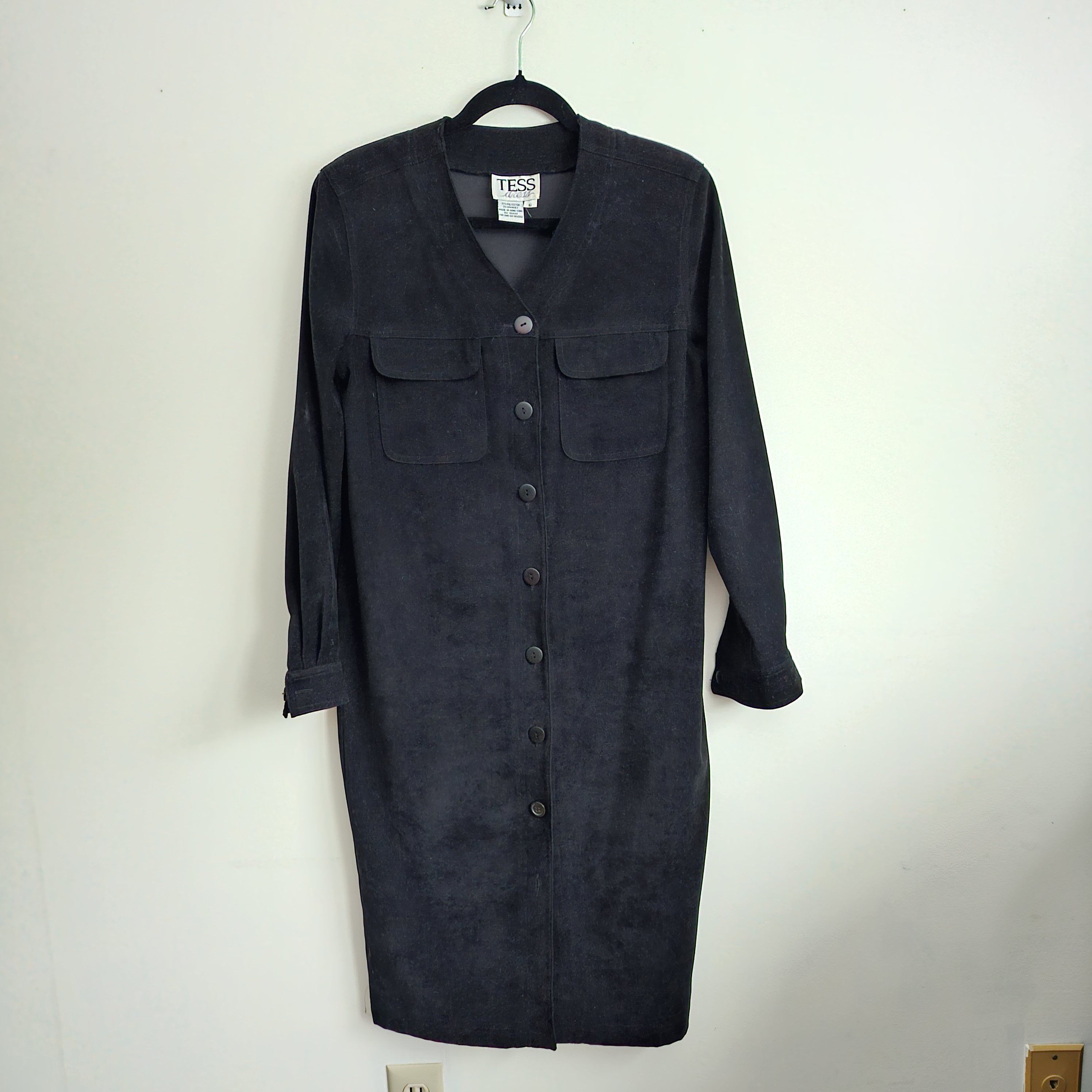 Vintage Vintage Tess Dress Womens 6 Black Button Up Down Size S / US 4 / IT 40 - 2 Thumbnail