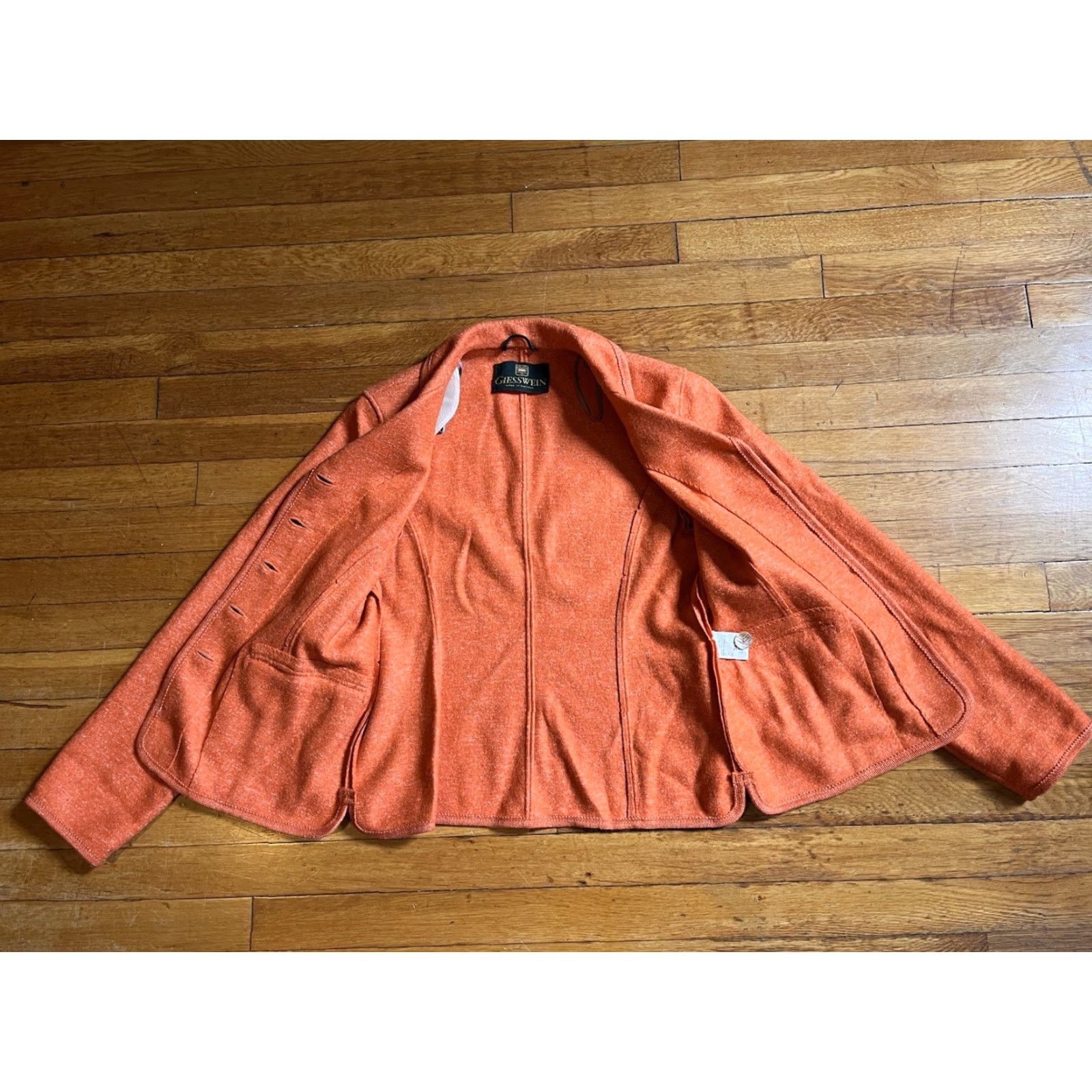 Vintage VINTAGE Giesswein Austria Jacket Women’s 8 Orange Wool Linen Blend Size M / US 6-8 / IT 42-44 - 6 Thumbnail