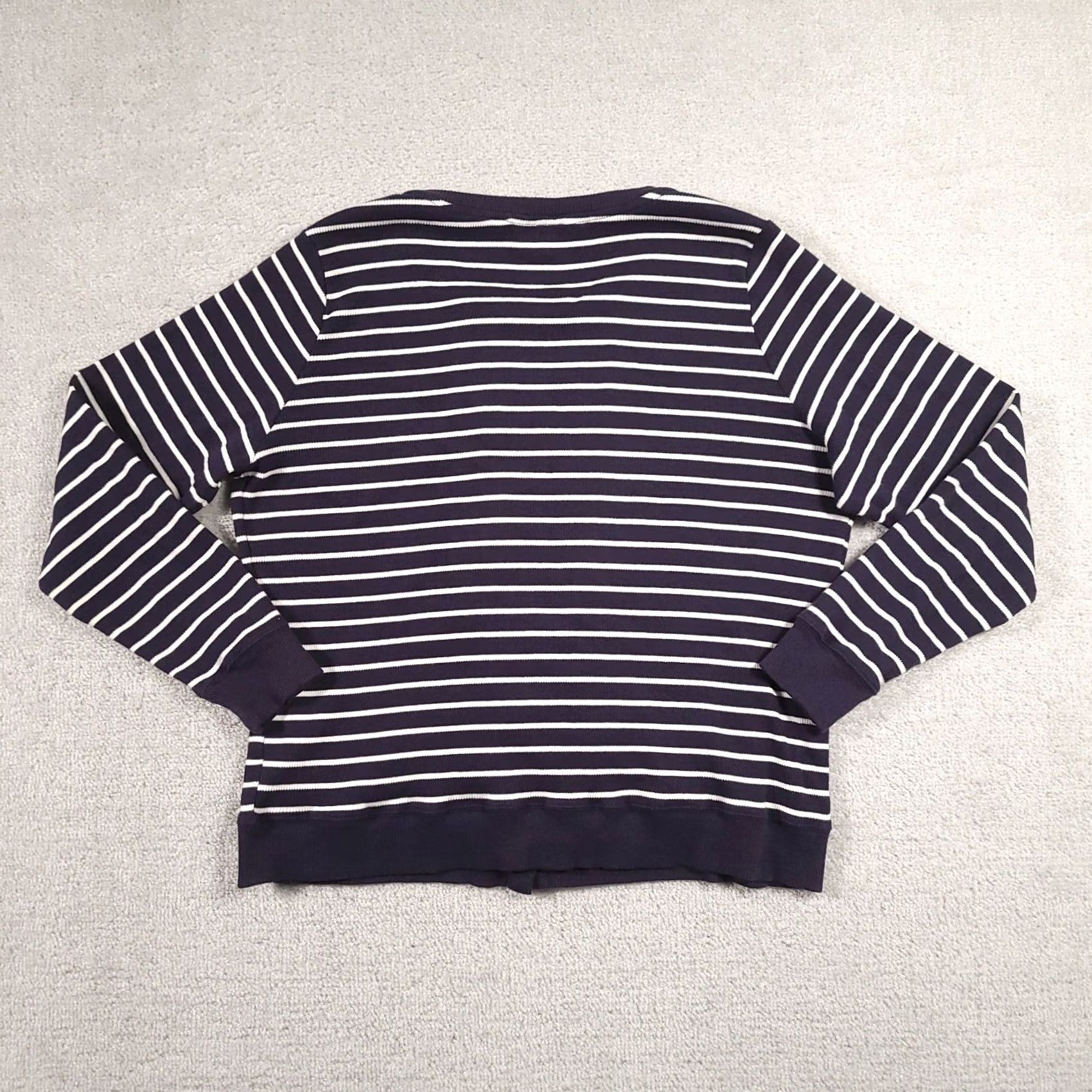 Pendleton Pendleton Sweater Cardigan Women XL Navy Blue White Striped Knit Round Neck Size XL / US 12-14 / IT 48-50 - 6 Thumbnail