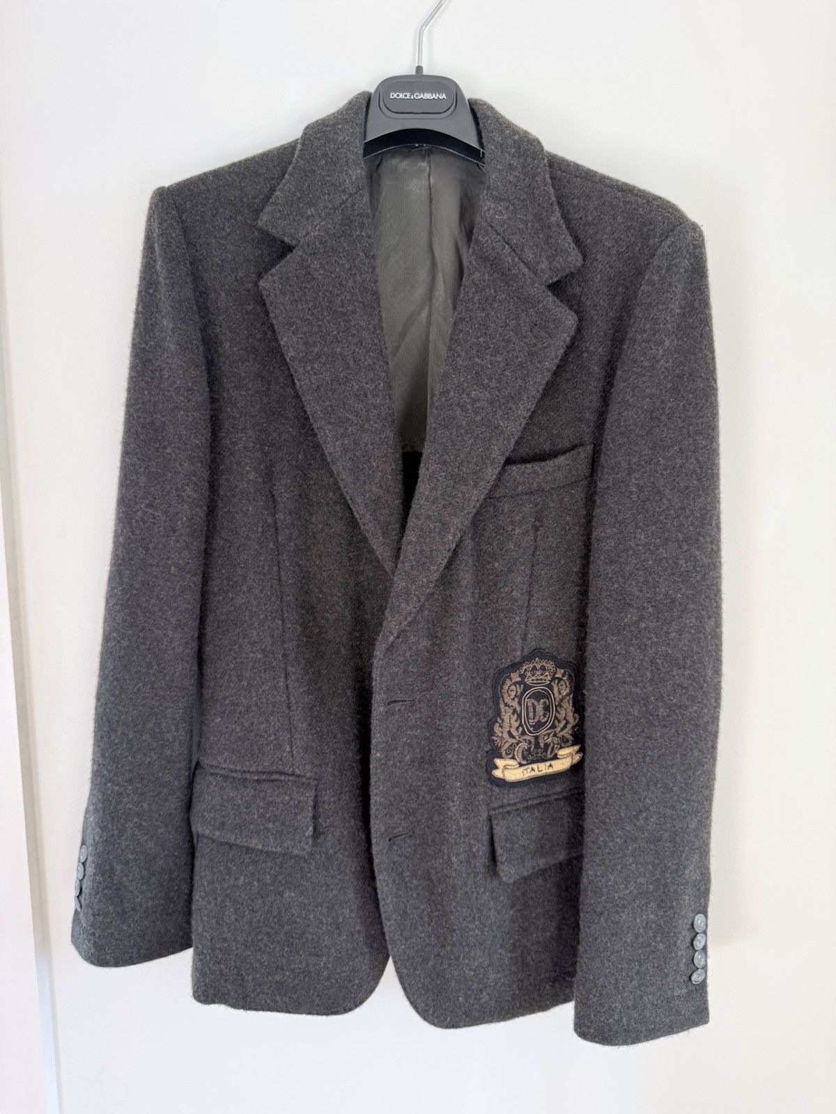 Dolce & Gabbana Dolce & Gabbana Wool Jacket blazer Green embroidered IT44 Size 44S - 6 Thumbnail