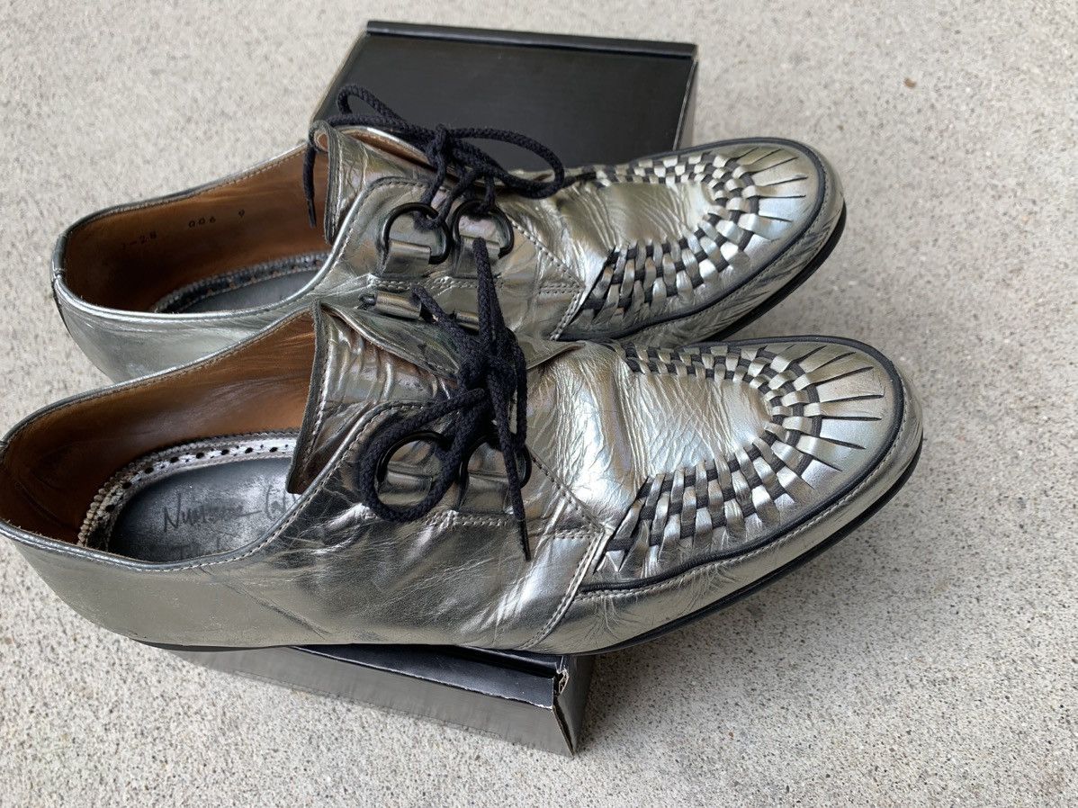 Number (N)ine Number (N)ine SS04 Silver Derby Shoes Size US 9 / EU 42 - 21 Thumbnail