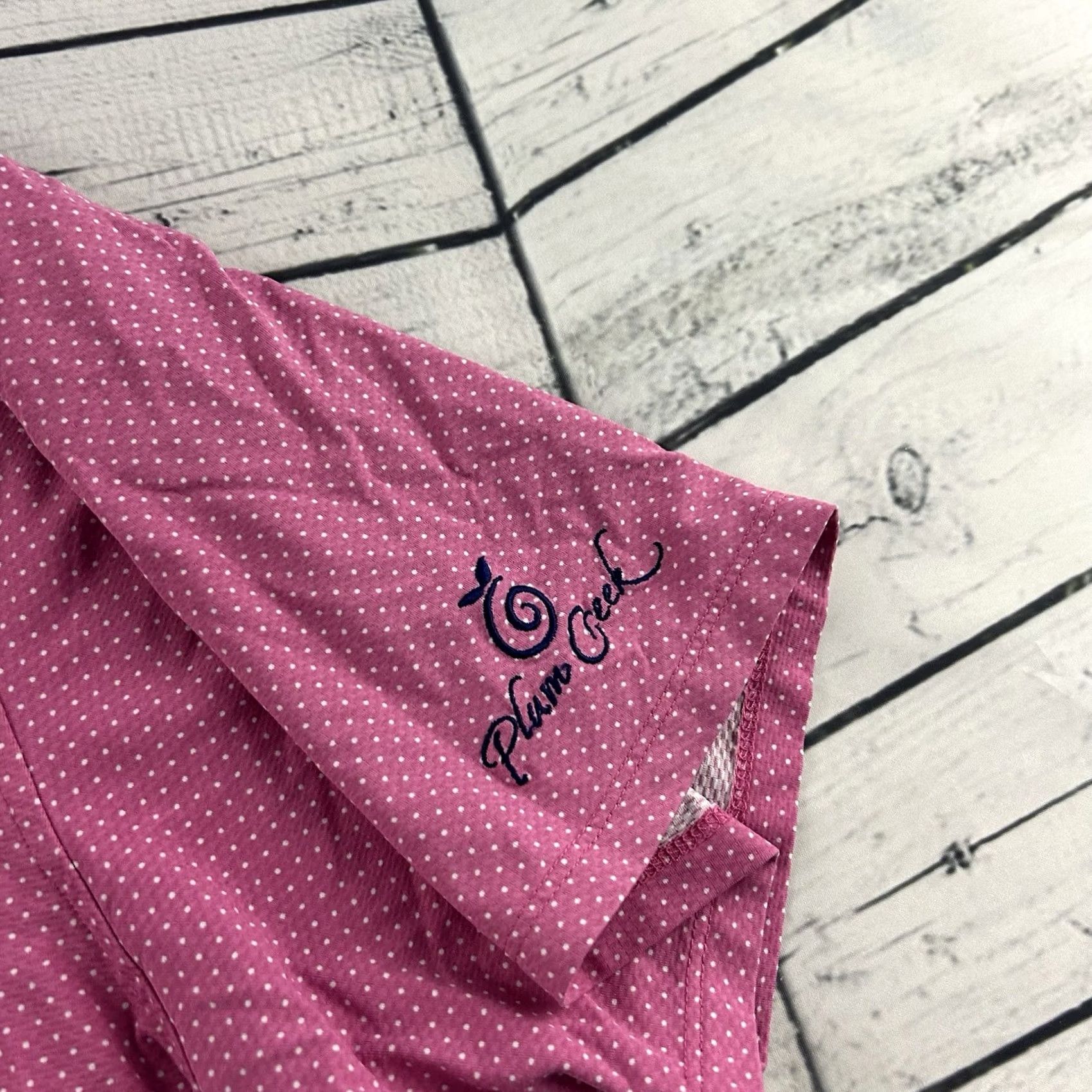Vintage B Draddy Polo Shirt Men's Large Pink Short Sleeve Button-Up Polka Dot Embroidered Casual Sports Shirt Size US L / EU 52-54 / 3 - 3 Thumbnail
