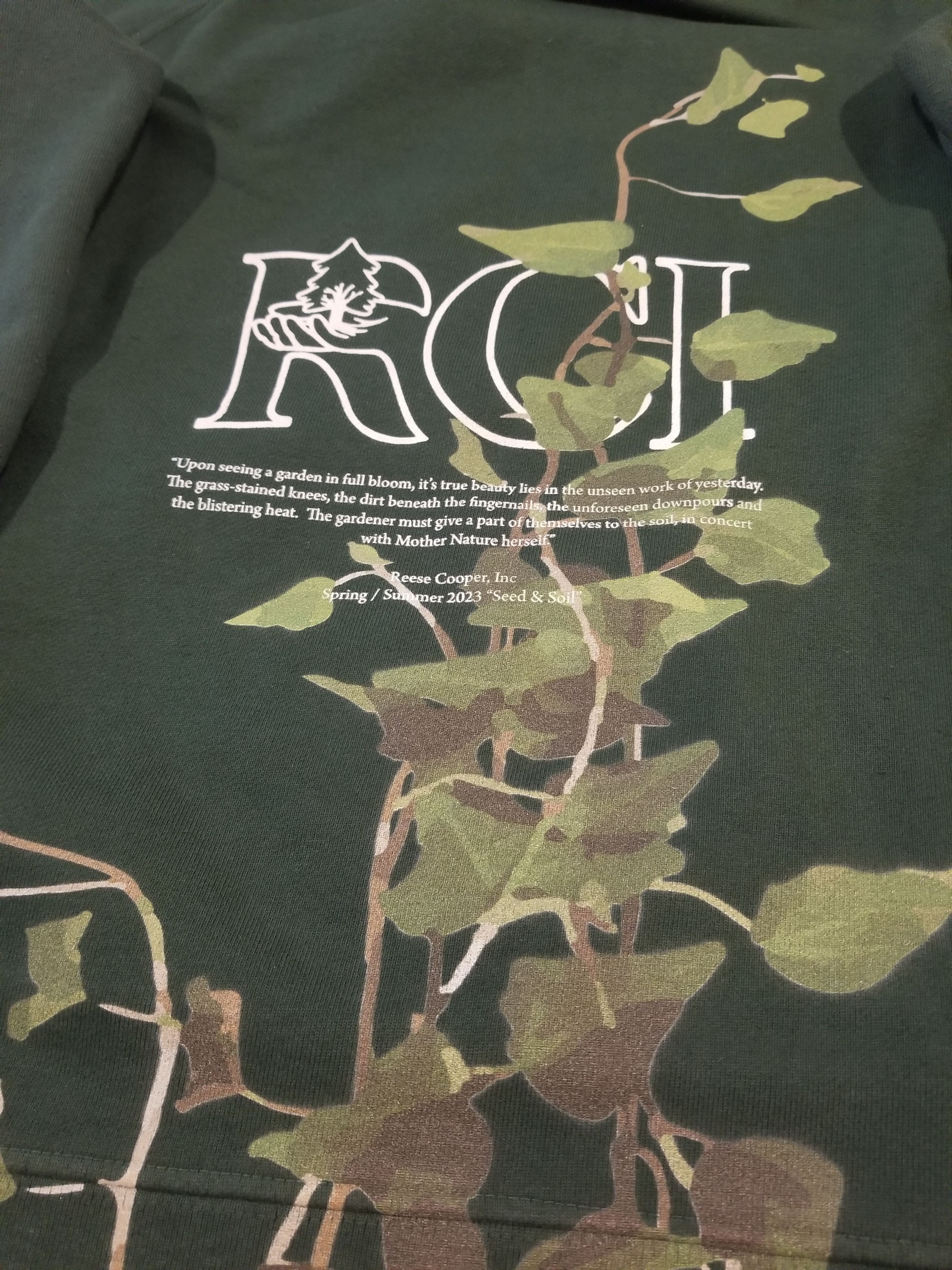 Reese Cooper Retail $400 SS23 Vine Print Hooded Sweatshirt Deadstock Size US XL / EU 56 / 4 - 3 Thumbnail