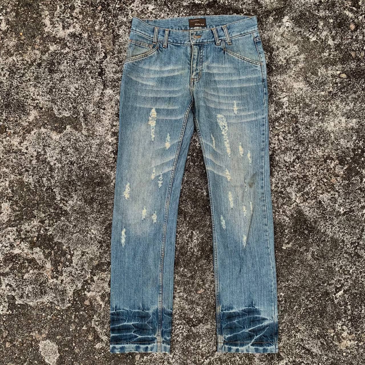 Wooden Doll Ripped Jeans Light Blue Wash Denim