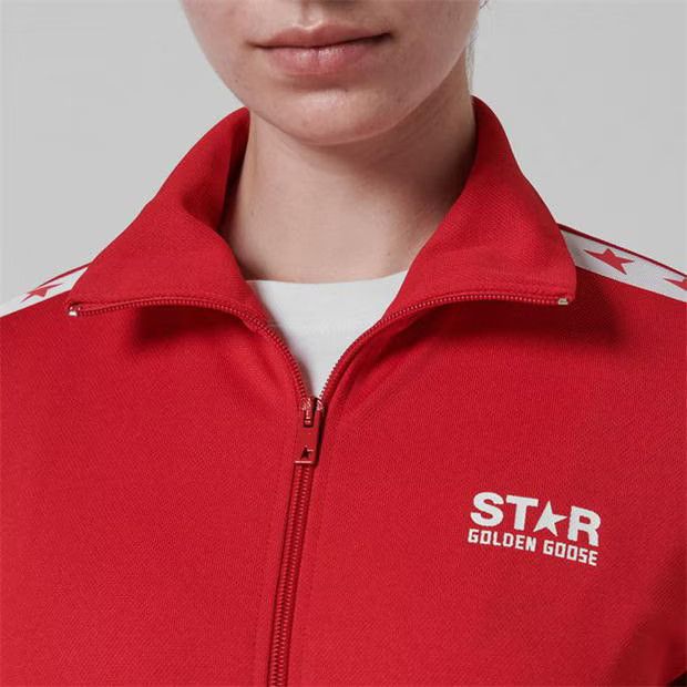 Golden Goose o1g2r1mq1024 Track Jacket in Red & White Size S / US 4 / IT 40 - 7 Thumbnail