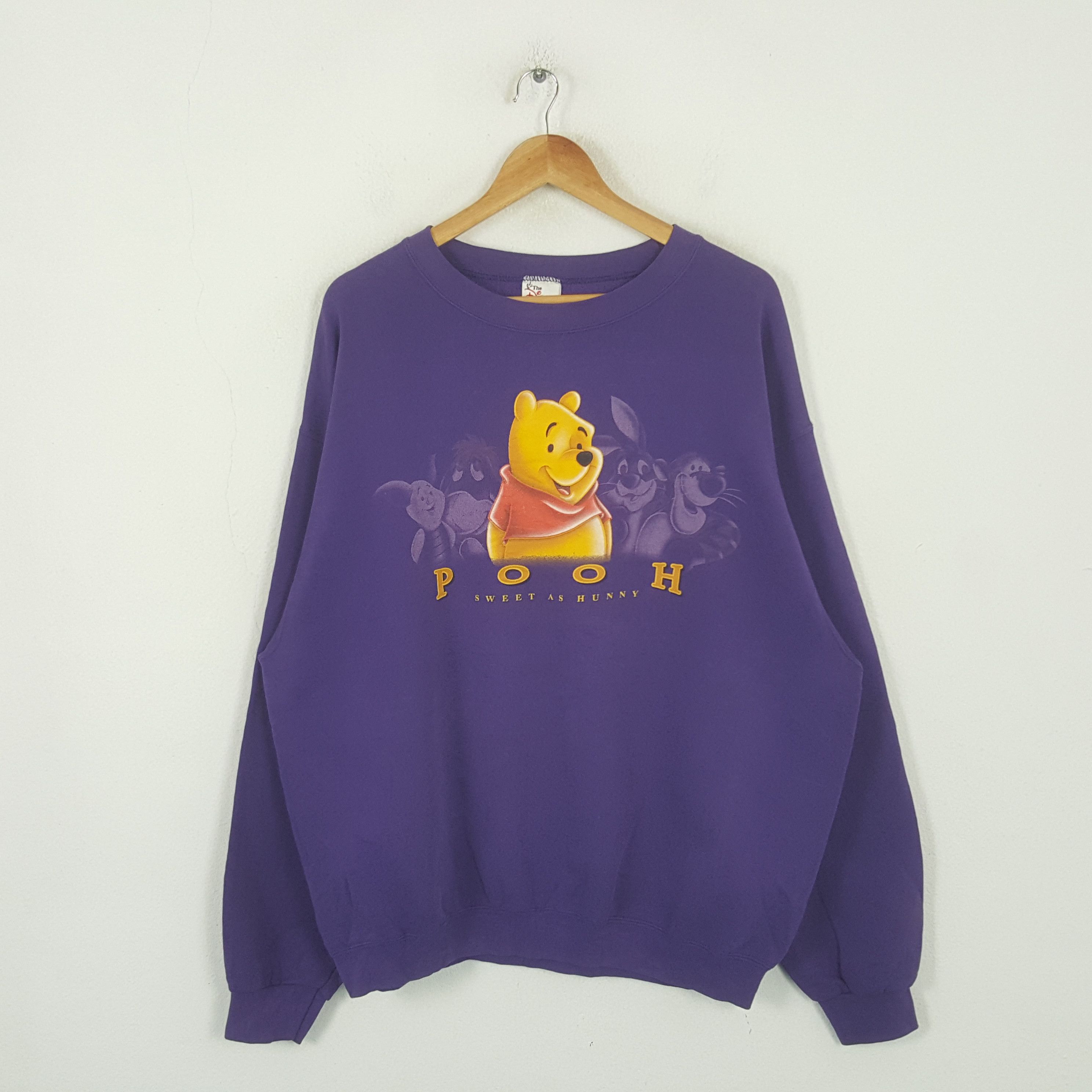 Disney Vintage Pooh Sweet As Hunny Cartoon Movie Sweatshirt RR7 Size US XL / EU 56 / 4 - 1 Thumbnail