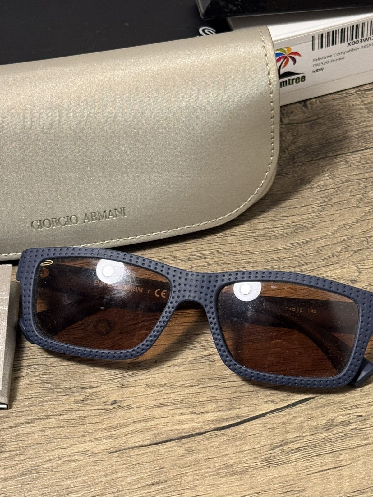 Emporio Armani Emporio Armani EA3019 Navy Textured Frame Sunglasses w/ Case Size ONE SIZE - 1 Thumbnail