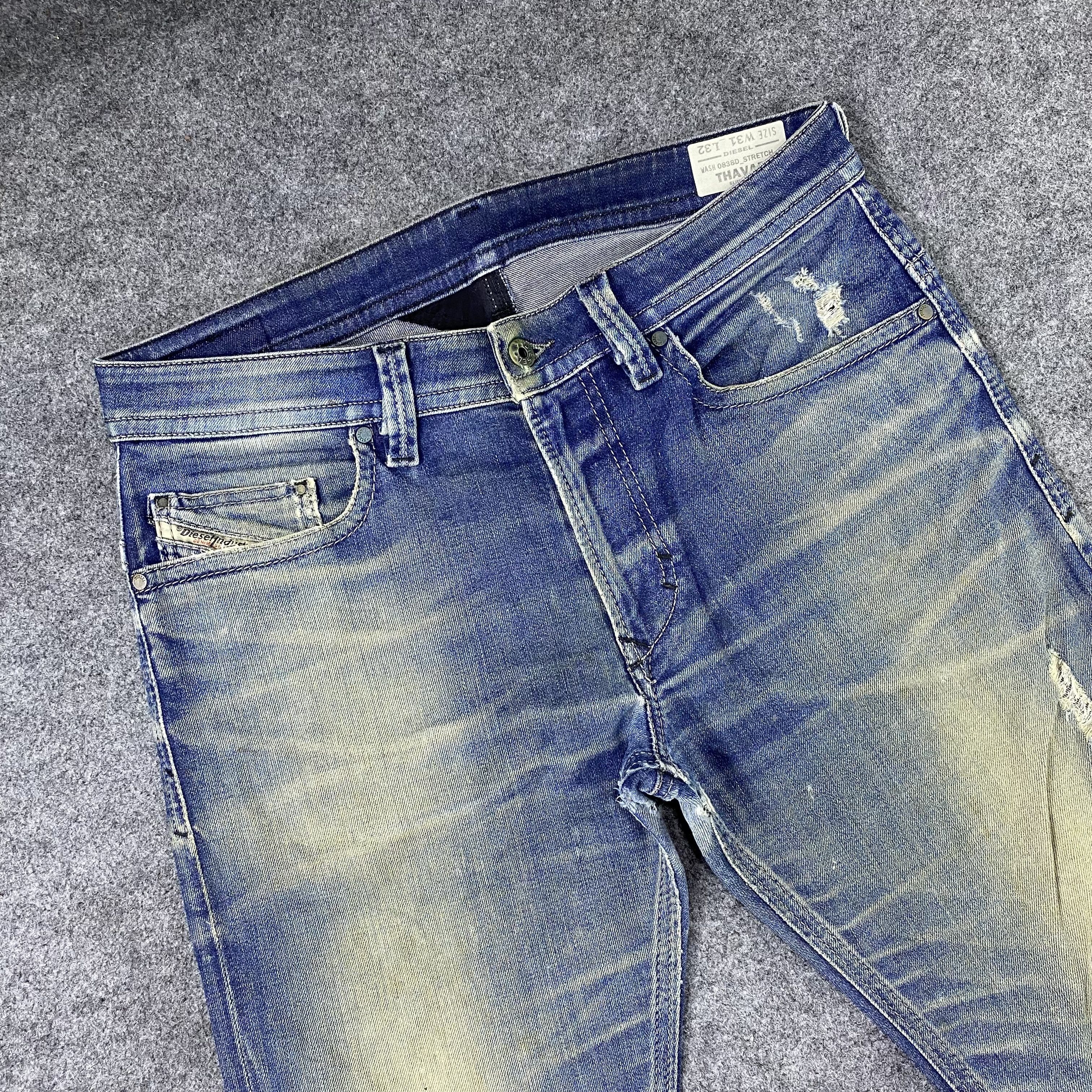 Diesel × If Six Was Nine Diesel Distressed Blue Wash Jeans-J1169 Size US 33 - 5 Thumbnail