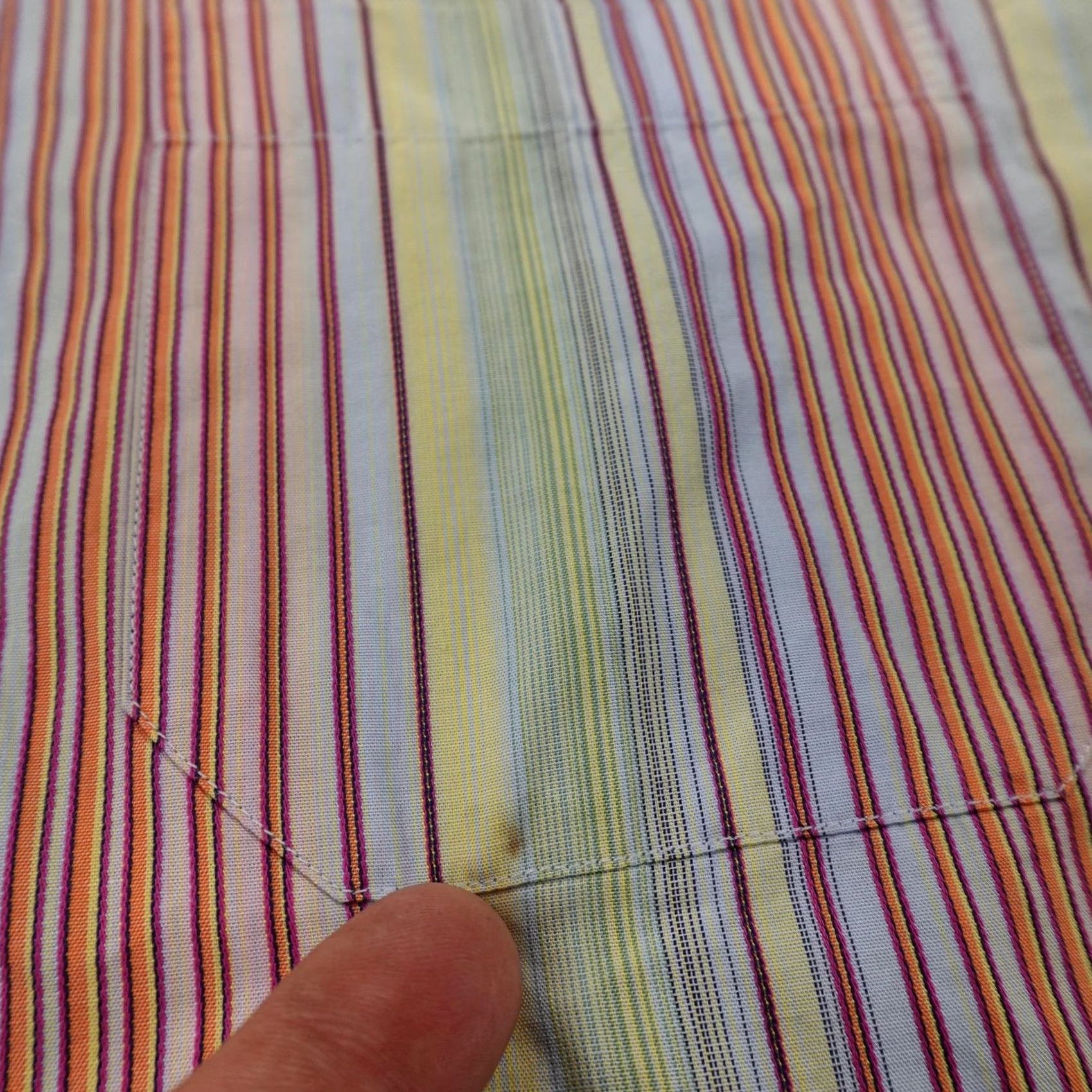 Luciano Barbera Luciano Barbera Shirt Mens Large Striped Button Up Long Sleeve Italy Dress Classic Colorful Fun Size 42R - 4 Thumbnail