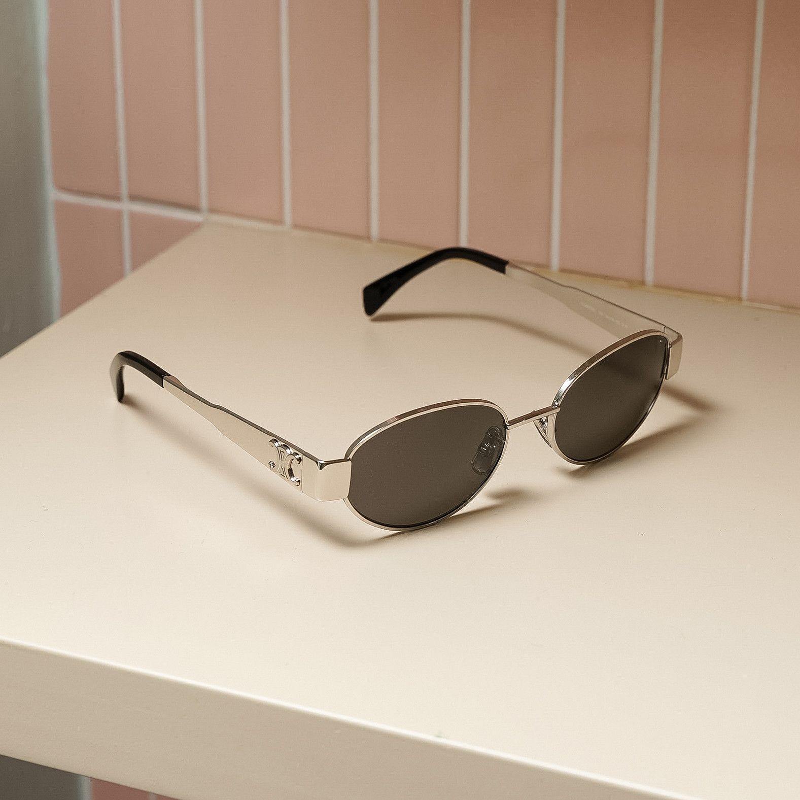 Celine CELINE Triomphe Metal SILVER Size ONE SIZE - 1 Thumbnail