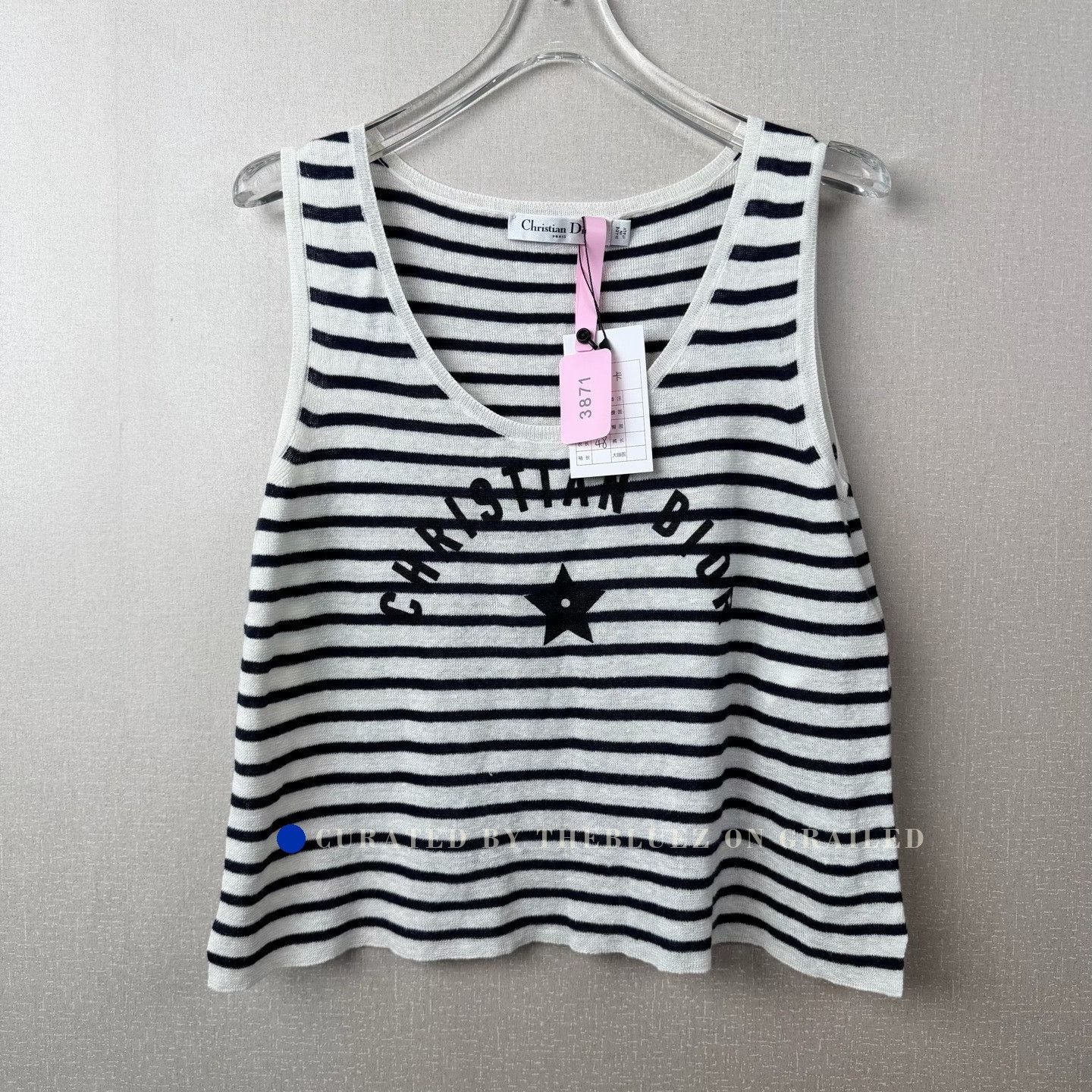 Dior Dior 25SS Blue White Striped Linen Vest Size XS / US 0-2 / IT 36-38 - 1 Thumbnail