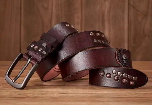 Cowboy Equipment Komura x Fujii 110 cm Real Cowskin Genuine Leather Belt Size ONE SIZE - 2 Thumbnail