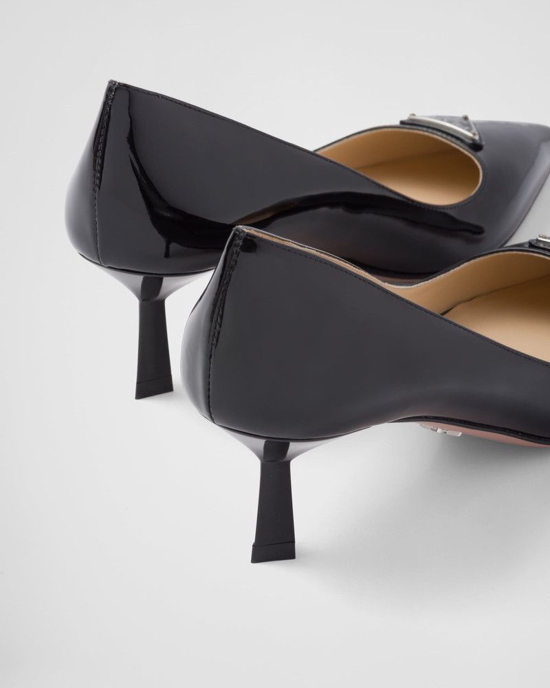 Prada o1B3y1r0426 Patent-Leather Pumps in Black Size US 11 / IT 41 - 7 Thumbnail