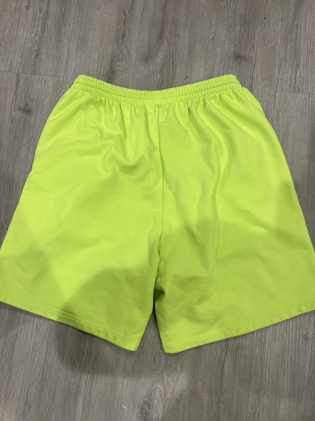 image of Balenciaga Men’S Bb Sweat Shorts in Green/Lime, Men's (Size 36)