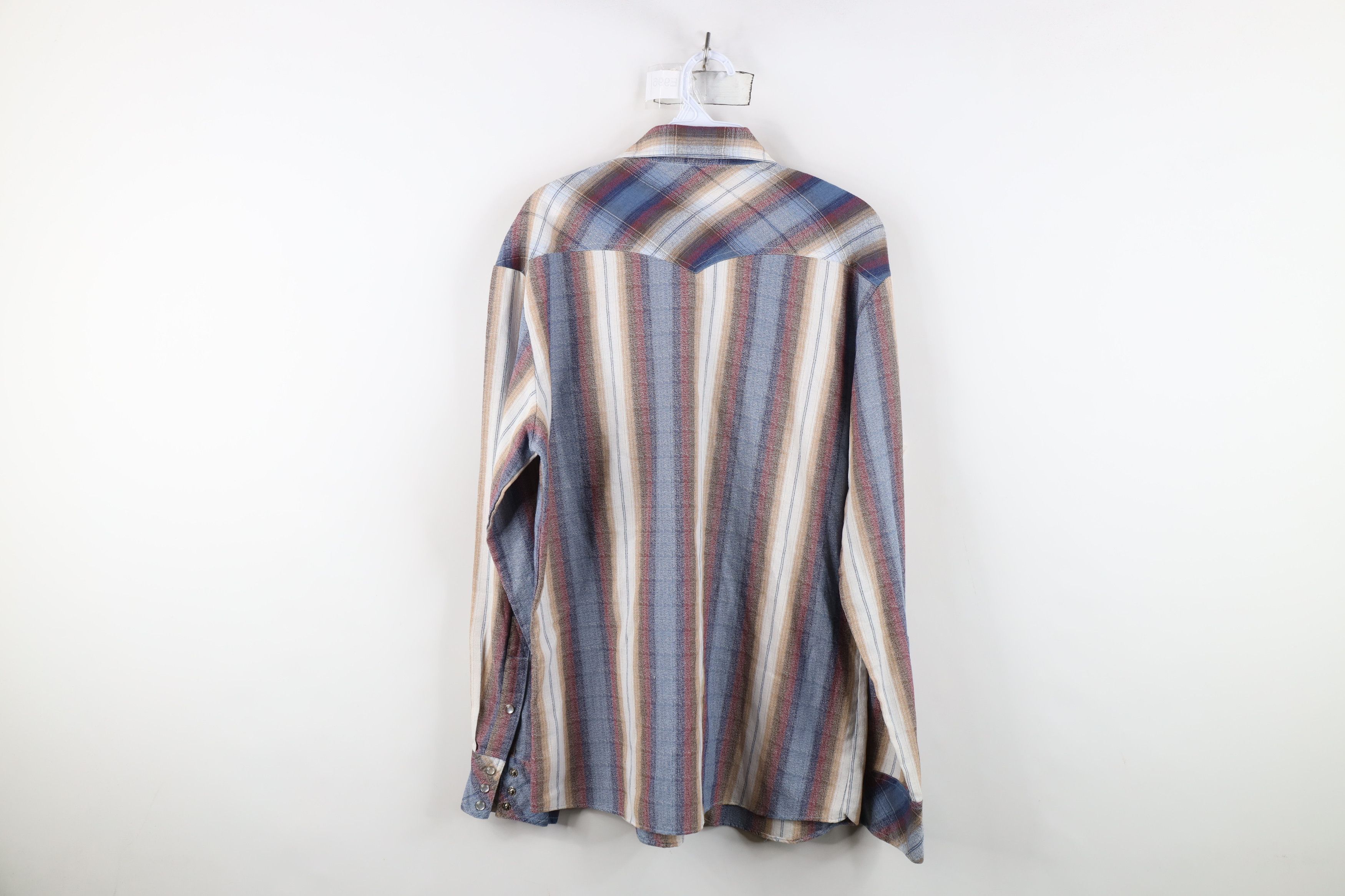 Vintage Vintage 70s Rockabilly Plaid Western Rodeo Snap Button Shirt Size US L / EU 52-54 / 3 - 11 Thumbnail