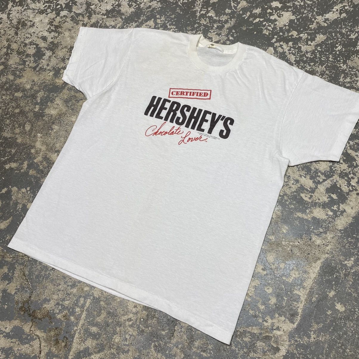 Japanese Brand × Vintage Vintage Certified Hershey’s Chocolate Lover Thin 80s Tshirt Size US XL / EU 56 / 4 - 2 Thumbnail