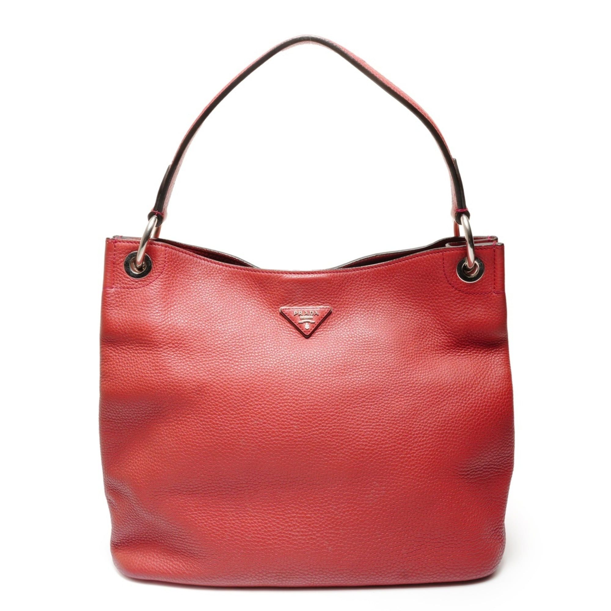Prada Prada Leather Shoulder Bag Red WS26387 Size ONE SIZE - 1 Thumbnail