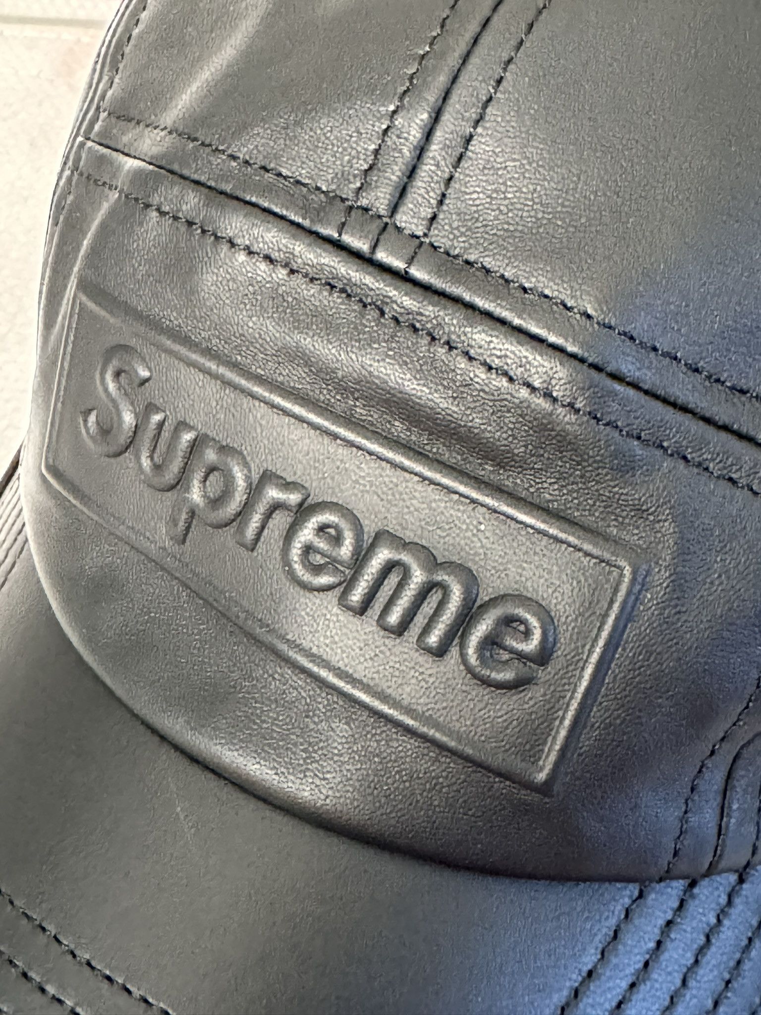 Goretex × Supreme Supreme GORE-TEX Leather Camp Cap Black