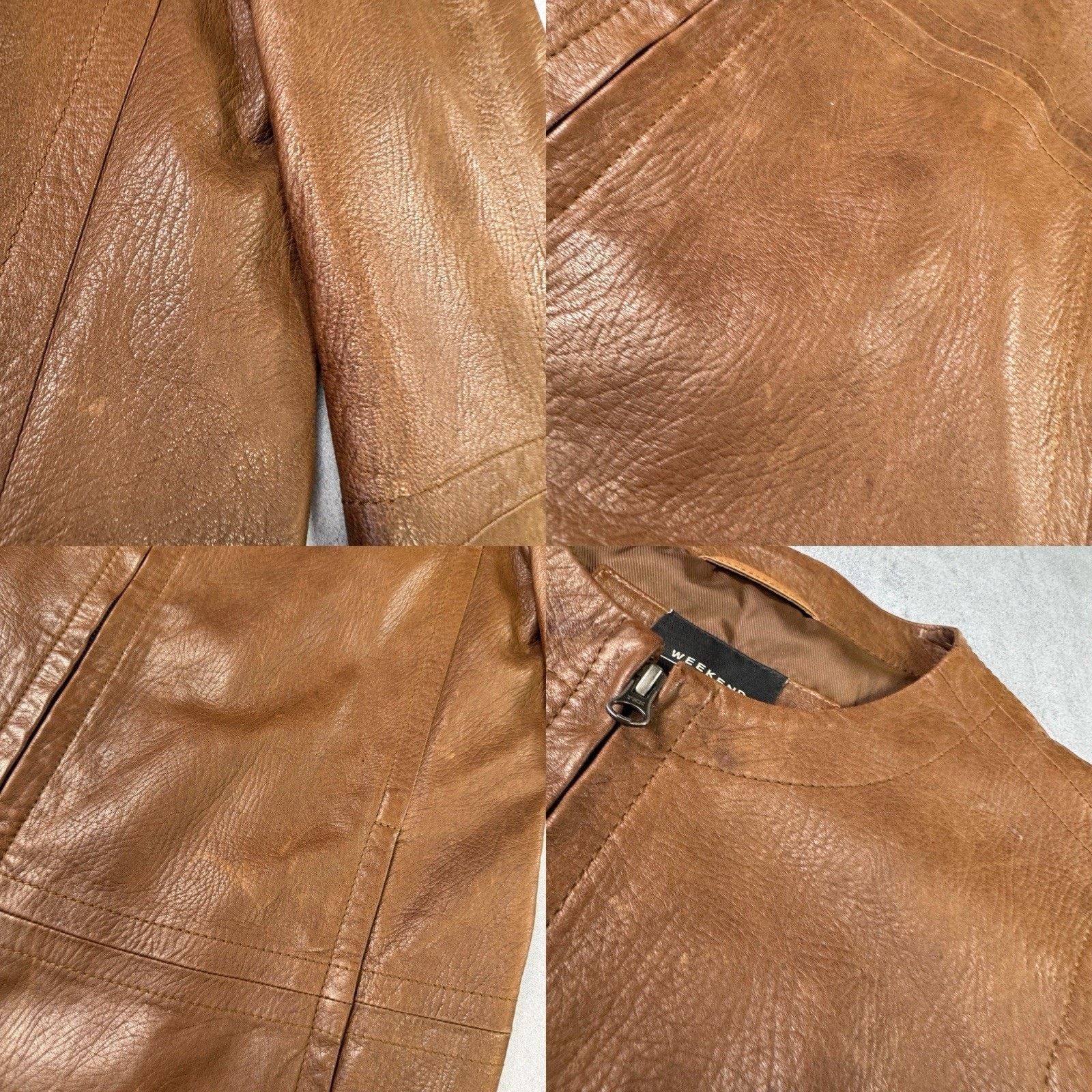 Weekend Max Mara Weekend Max Mara Women Leather Jacket Coat Size 12 Brown Size M / US 6-8 / IT 42-44 - 16 Thumbnail