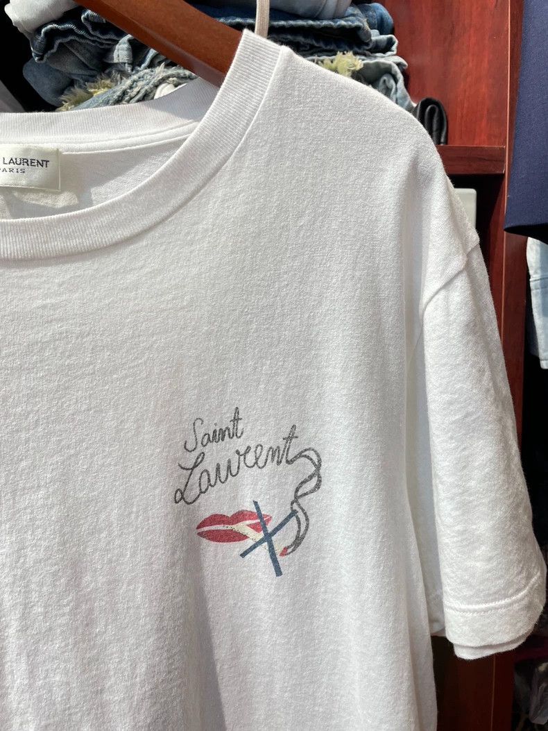 Yves Saint Laurent Saint Laurent Logo Letter Red Lips Short Sleeve T-Shirt 25 Size US S / EU 44-46 / 1 - 2 Thumbnail