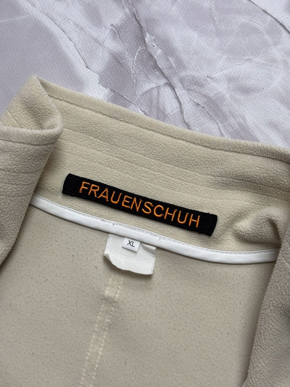 Frauenschuh × Vintage FRAUENSCHUH Womens Fleece Jacket Full Zip Beige Size XL Size XL / US 12-14 / IT 48-50 - 14 Thumbnail