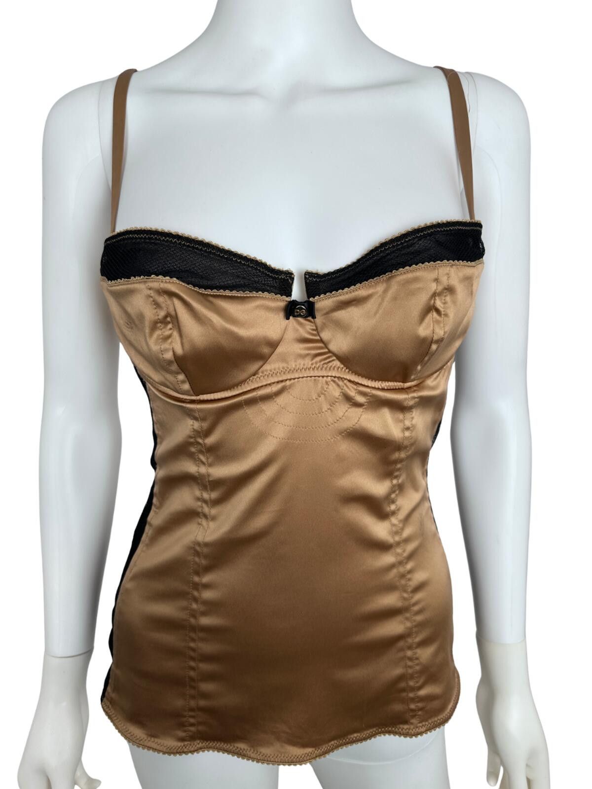 Dolce & Gabbana Dolce & Gabbana Satin Lace Corset Size L / US 10 / IT 46 - 1 Thumbnail