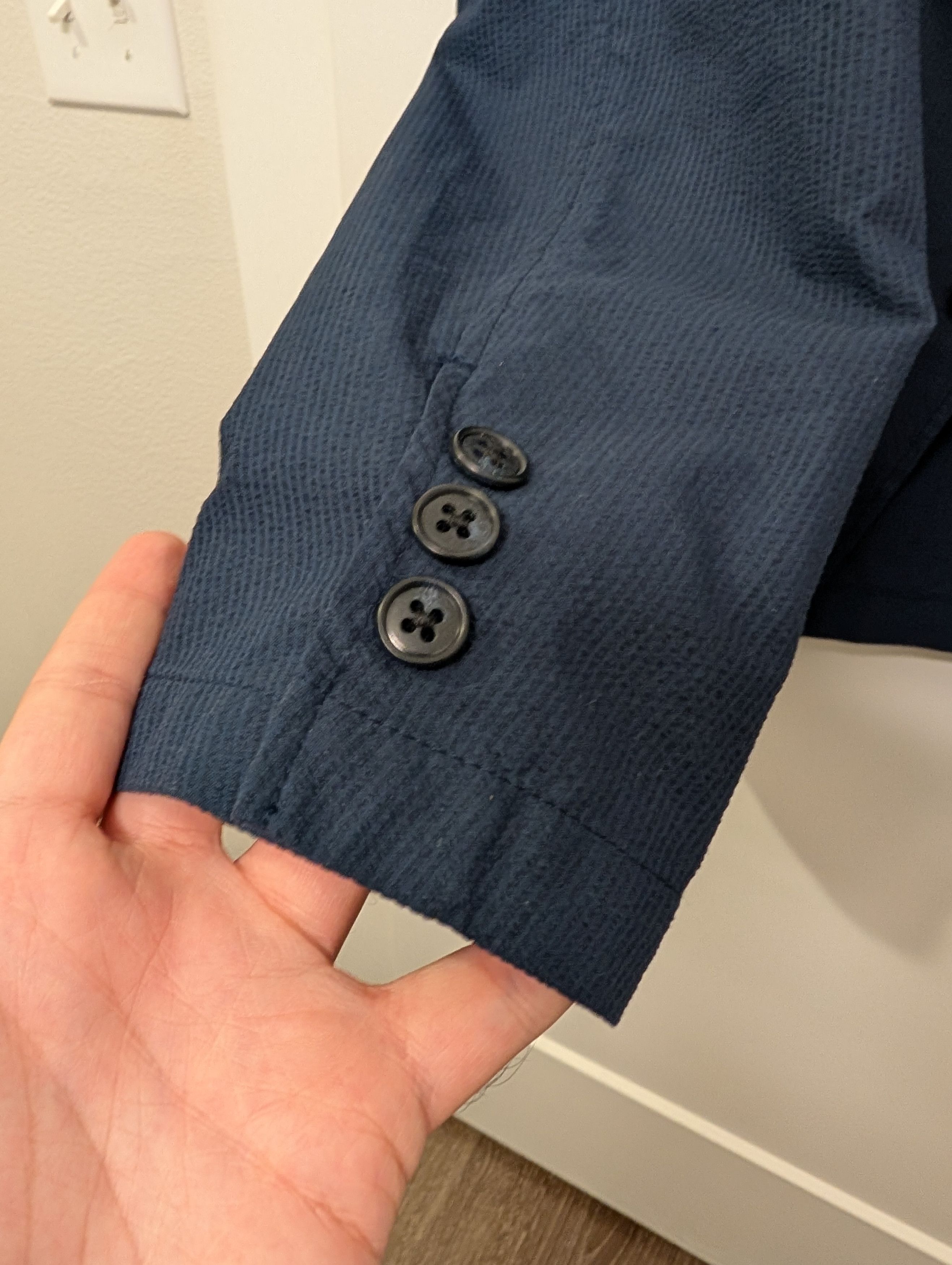 Uniqlo Small seersucker lightweight blazer travel Size 36S - 6 Thumbnail