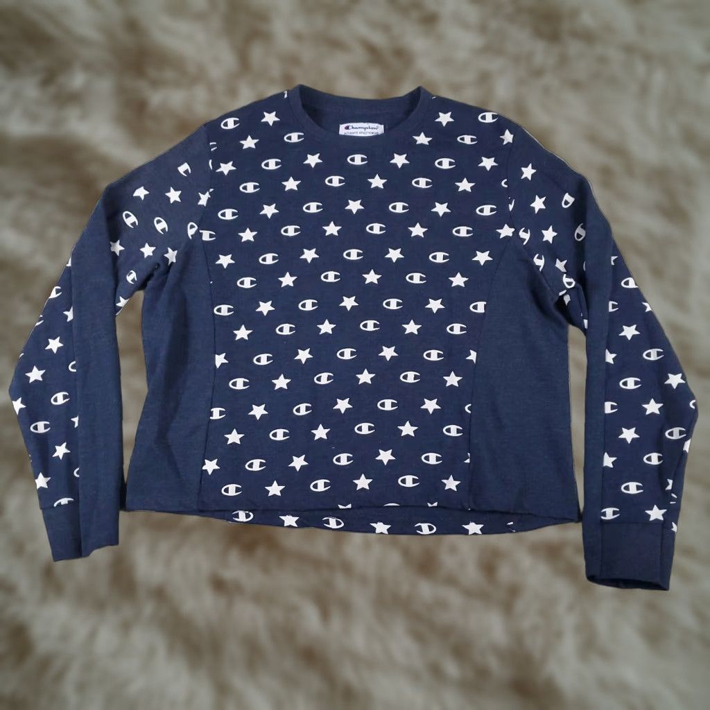 Champion Champion Ladies Pullover Sweater Womens Large Blue Size L / US 10 / IT 46 - 1 Thumbnail