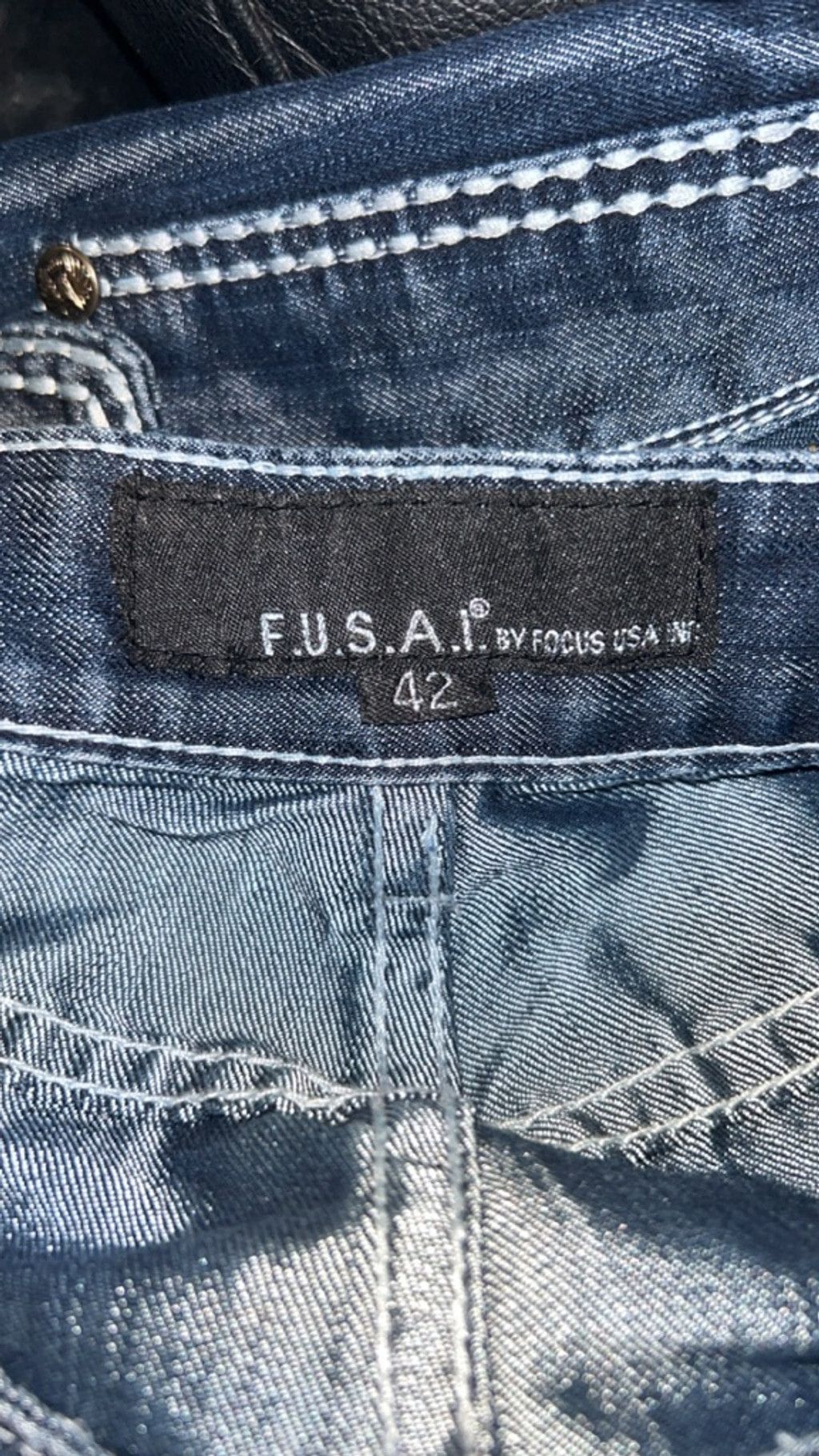 Other Men's F.U.S.A.I. by Focus USA Blue Jeans Waist 42 Size US 42 / EU 58 - 4 Thumbnail