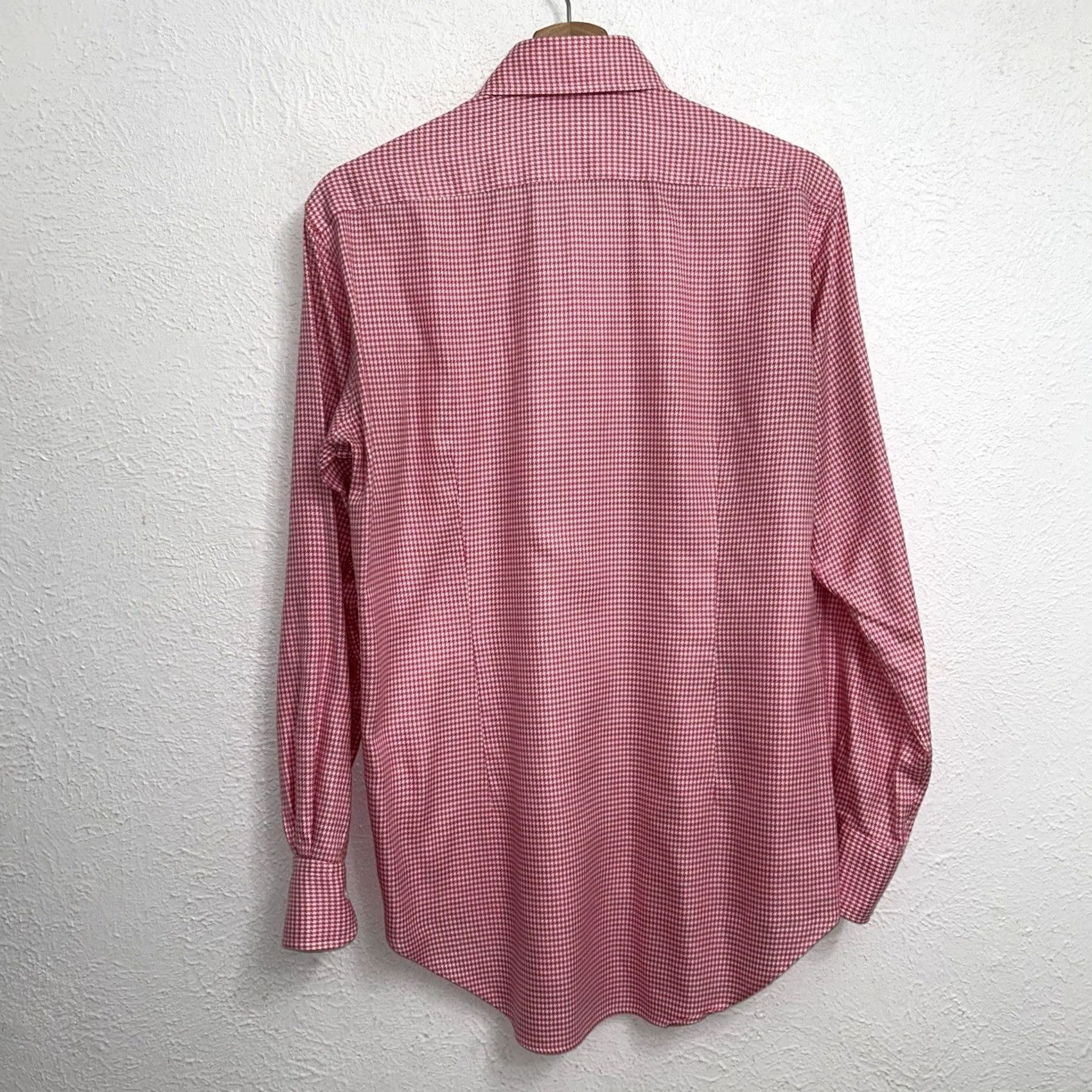 Kamakura VINTAGE Kamakura Maker’s 1991 Check Button Up Shirt Japan Made Sz Large Pink Cotton Long Sleeve 15-32-1/3 Mens Slim Modern Casual Workwear 90s Size US L / EU 52-54 / 3 - 2 Thumbnail