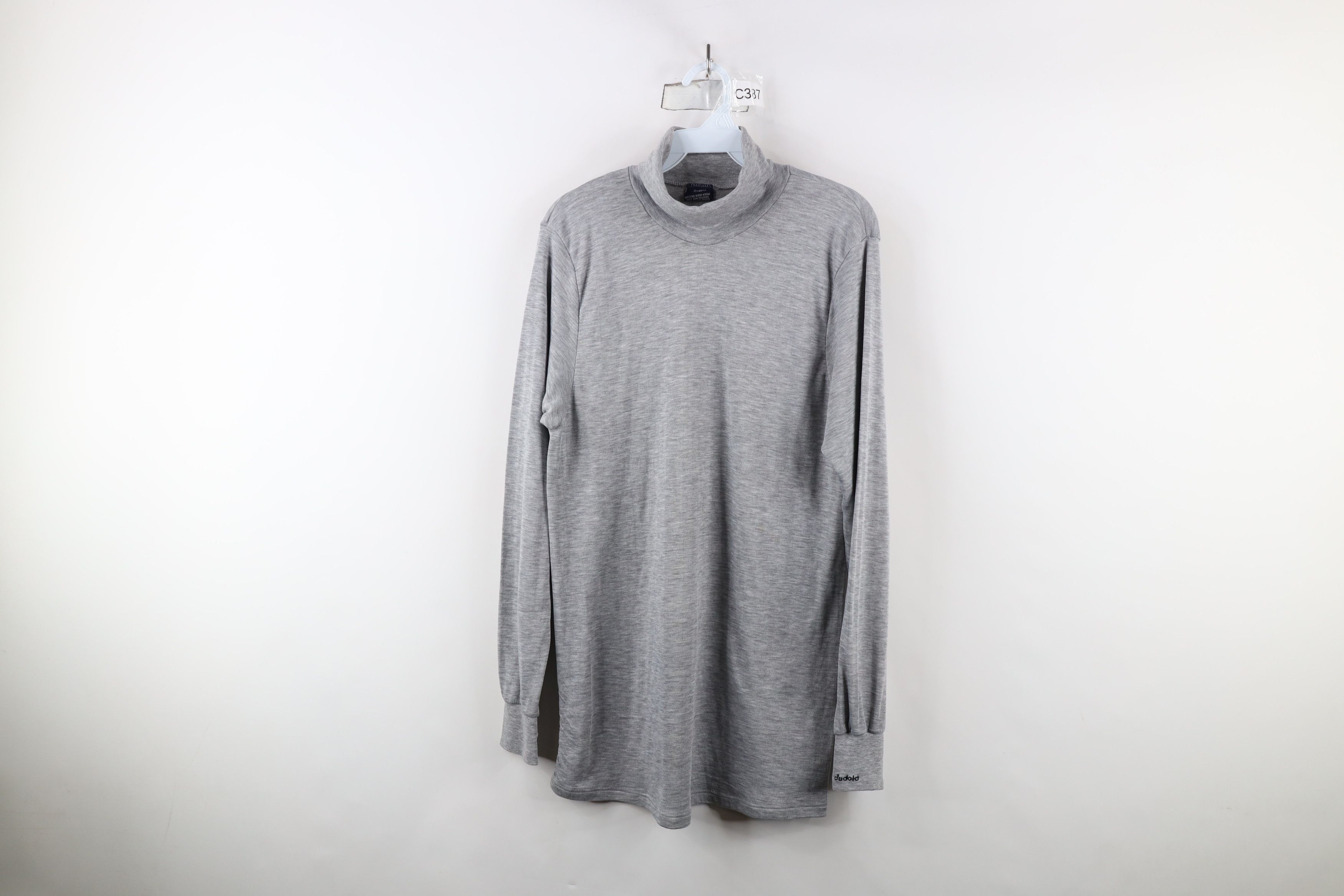 Vintage Vintage 90s Streetwear Thermal Turtleneck T-Shirt Gray USA Size US XL / EU 56 / 4 - 1 Thumbnail