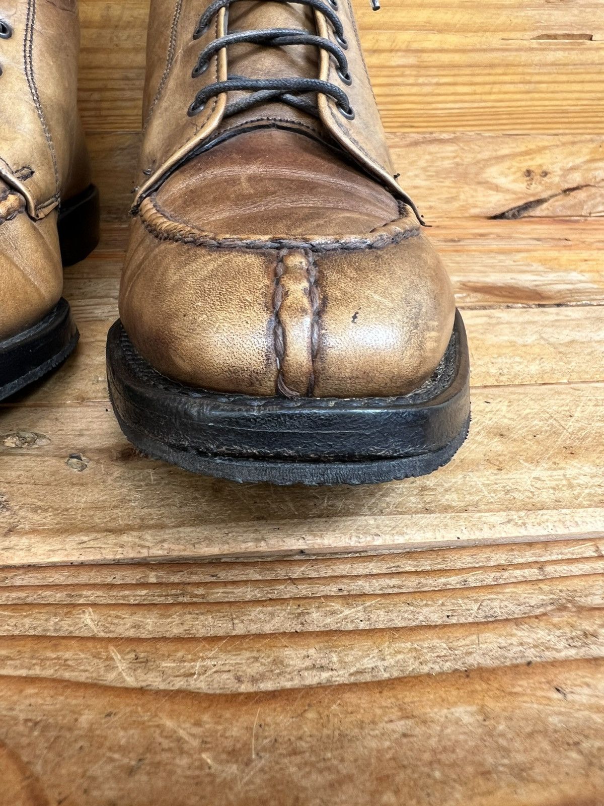 Allen Edmonds Allen Edmonds Portland Brown Leather Lace Up Split Toe Boot Size US 7.5 / EU 40-41 - 8 Thumbnail