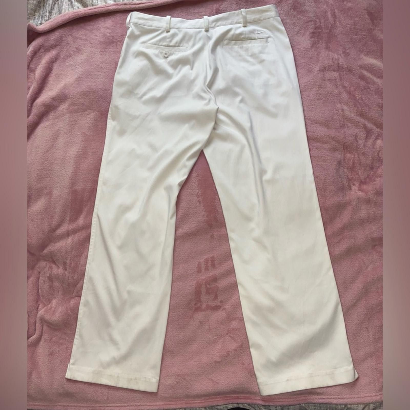 Nike Nike Golf Dri-FIT Men’s Flat Front Pants - 36x32 White Size US 36 / EU 52 - 7 Thumbnail