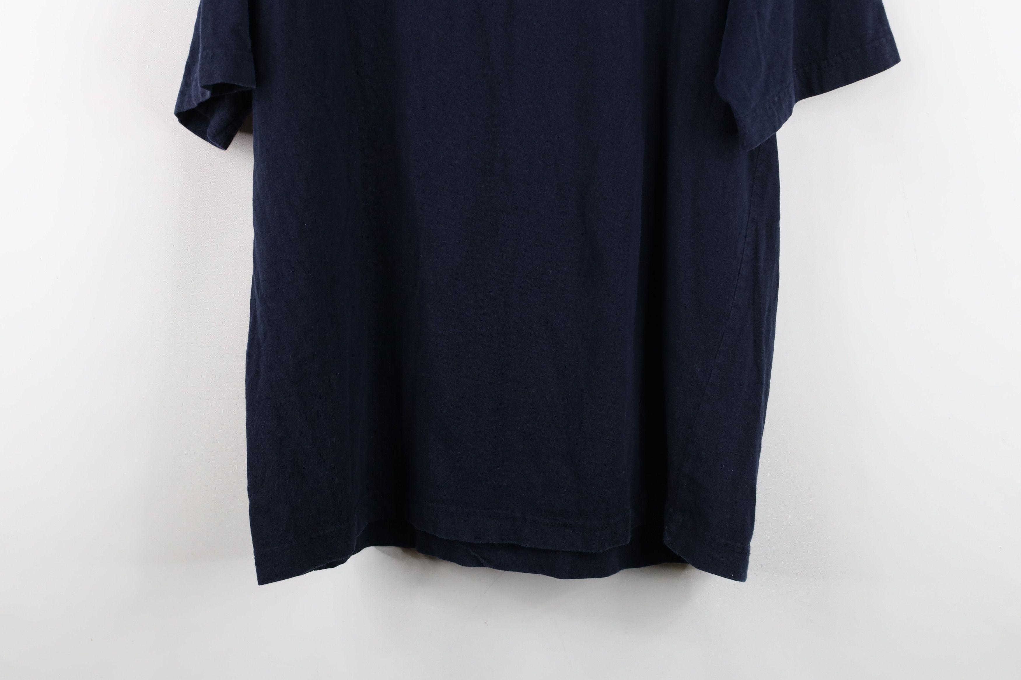 Vintage Vintage 90s Streetwear Heavyweight Cotton T-Shirt Blue Size US L / EU 52-54 / 3 - 12 Thumbnail