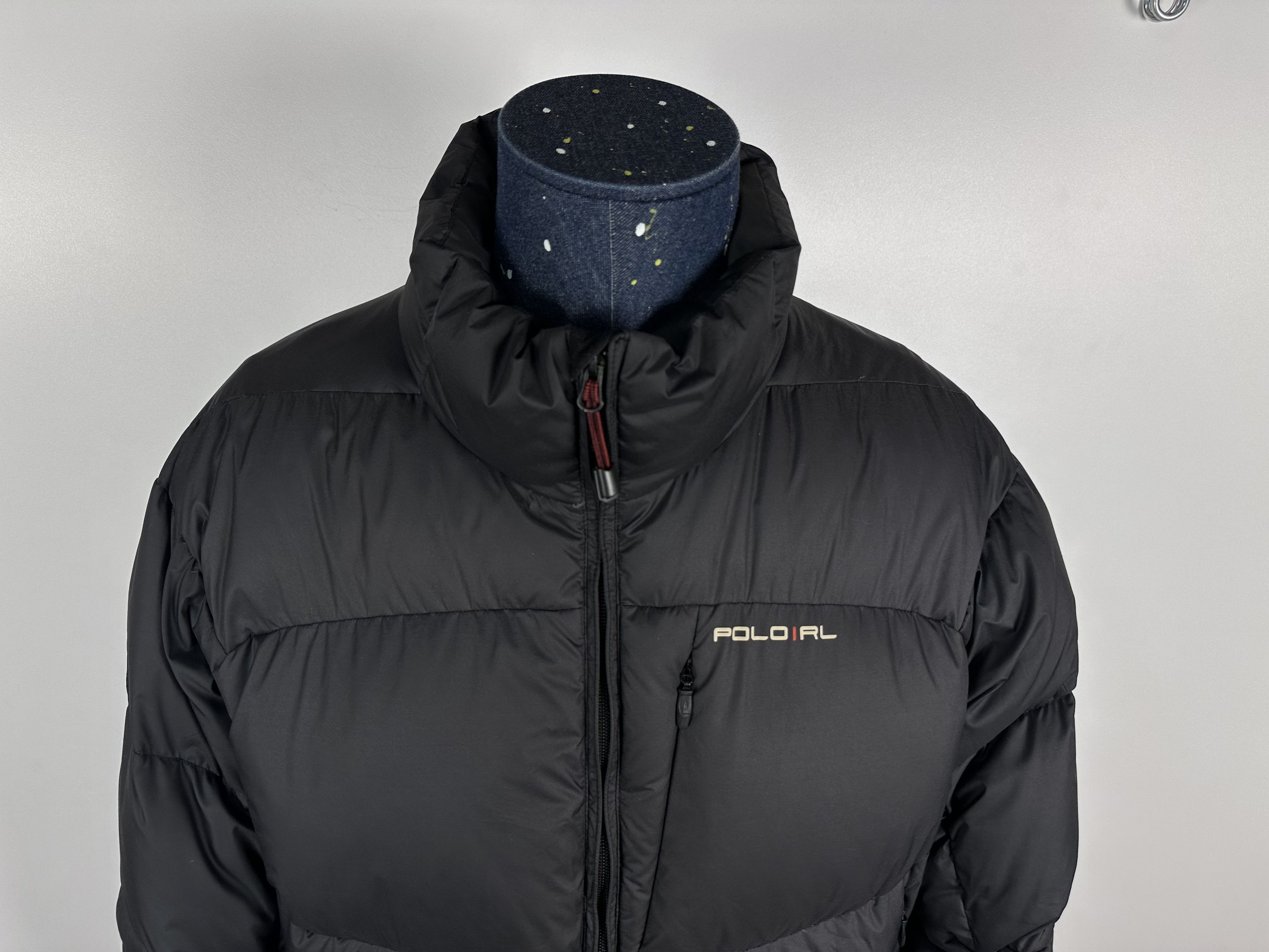 Vintage Polo Ralph Lauren Puffer Down Jacket Black Size XL