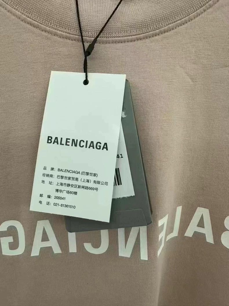 Balenciaga Balenciaga Pink Reversed Letter Short Sleeve Size US L / EU 52-54 / 3 - 5 Thumbnail